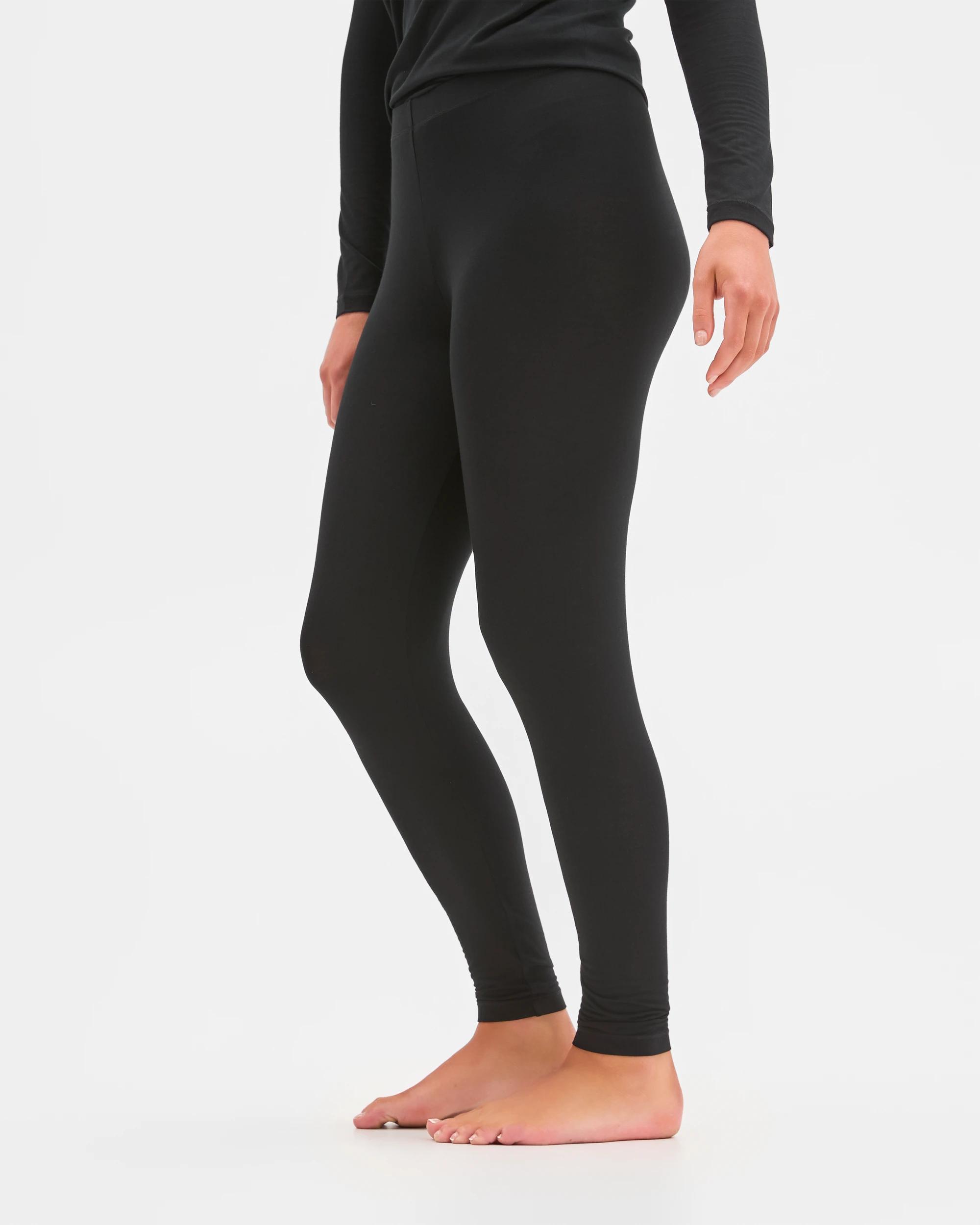 3 Target Woman Bamboo Full Length Thermal Leggings BLACK, 3 of 5