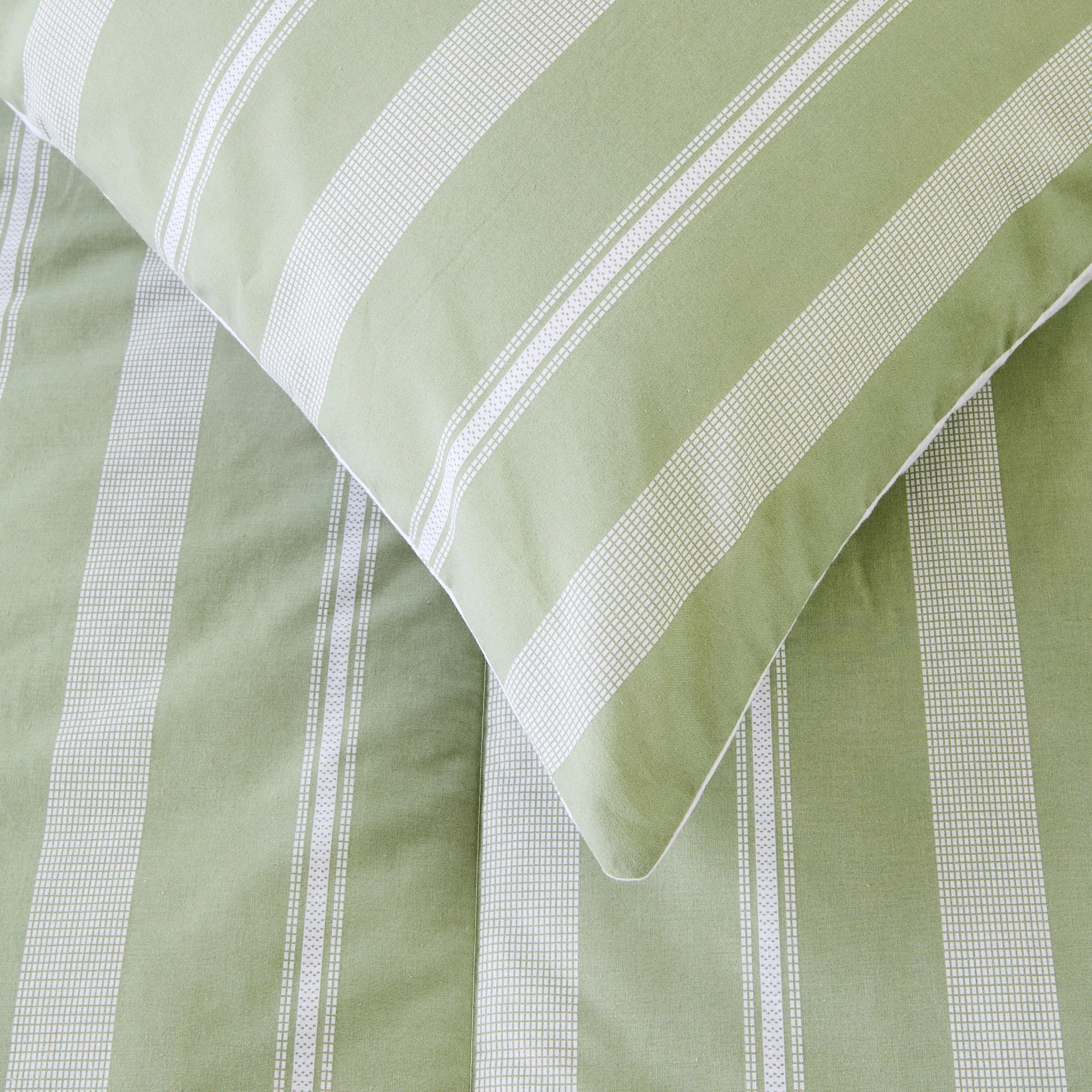 4 Rani Cotton Rich Reversible Comforter Set - Single/Double Bed, Green, 4 of 7