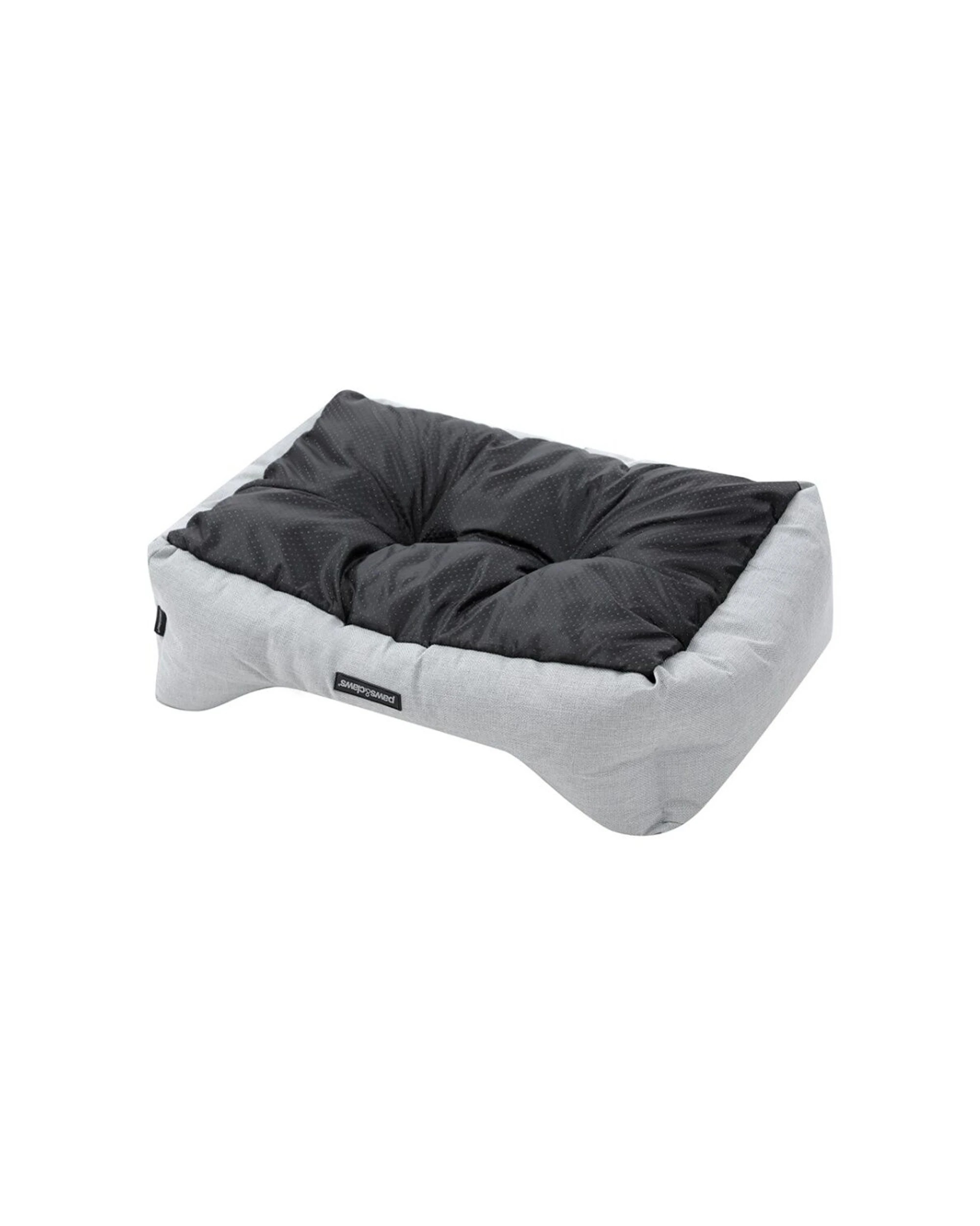 6 Paws And Claws Walled Pet Bed High Walls Plush Non Slip Medium 70x50x21cm - Grey, 6 of 7