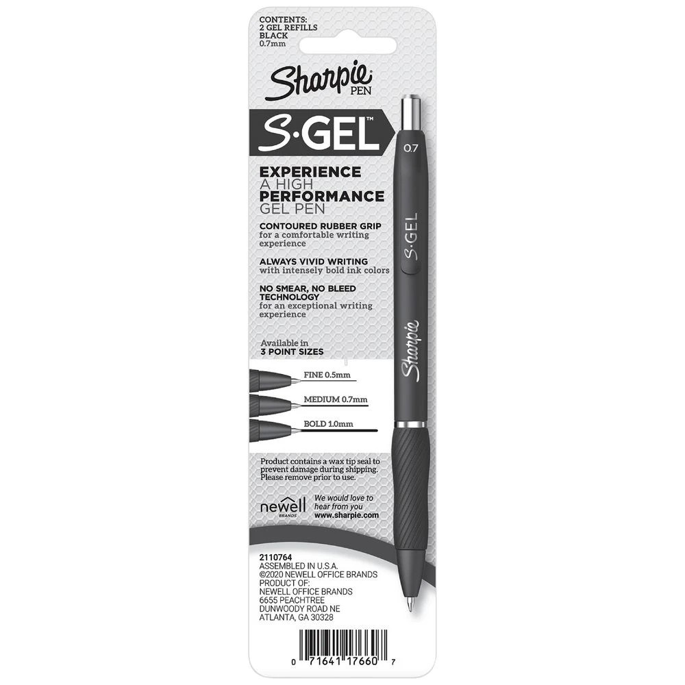 3 Sharpie S-Gel Pen Refills 0.7mm Black 2 Pack, 3 of 3