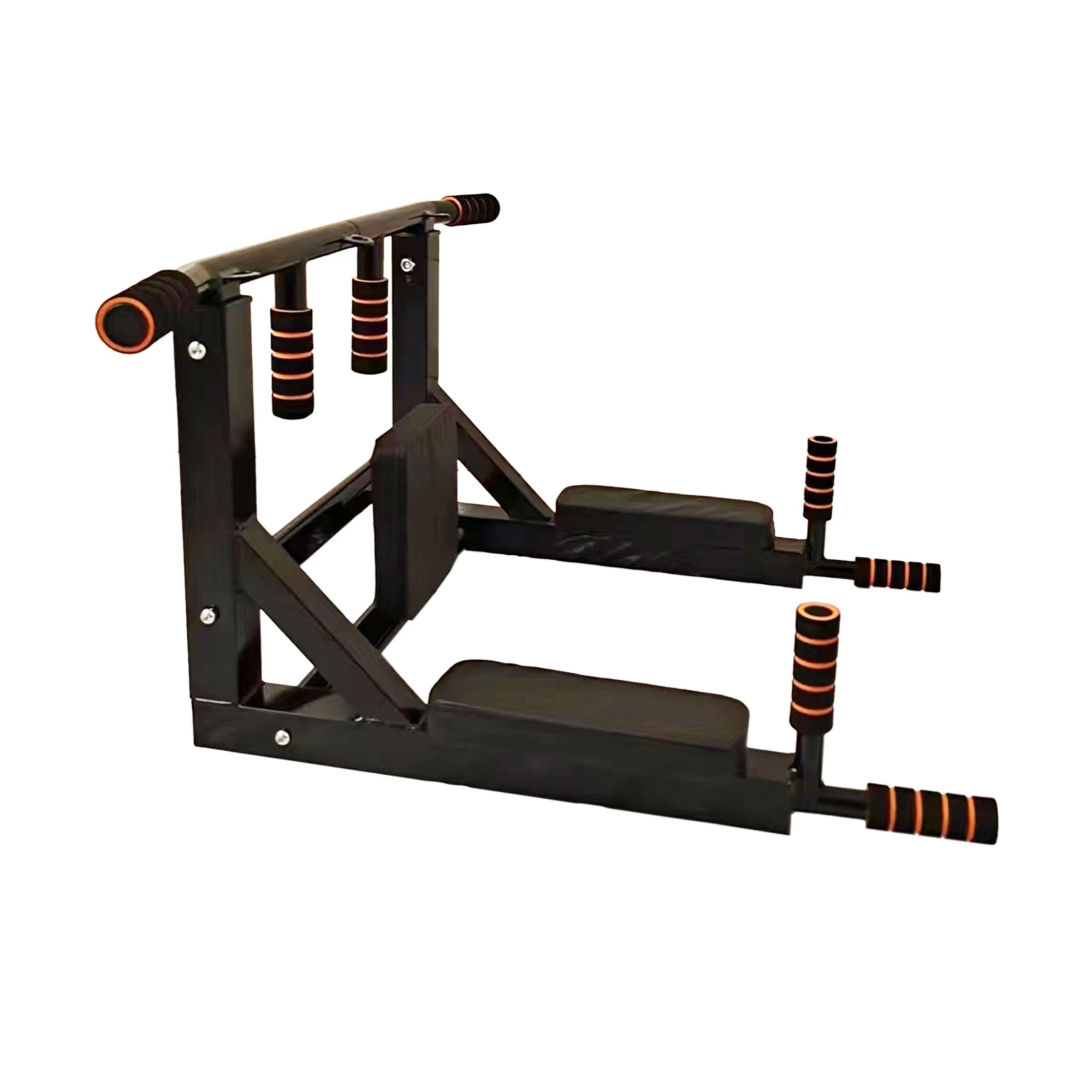 1 Fitness Master Heavy Duty 2 In 1 Chin Up Bar Multi Wall Mounted Adjustable Knee Raise Pull Up Chin Up Bar Dips Station, 1 of 10