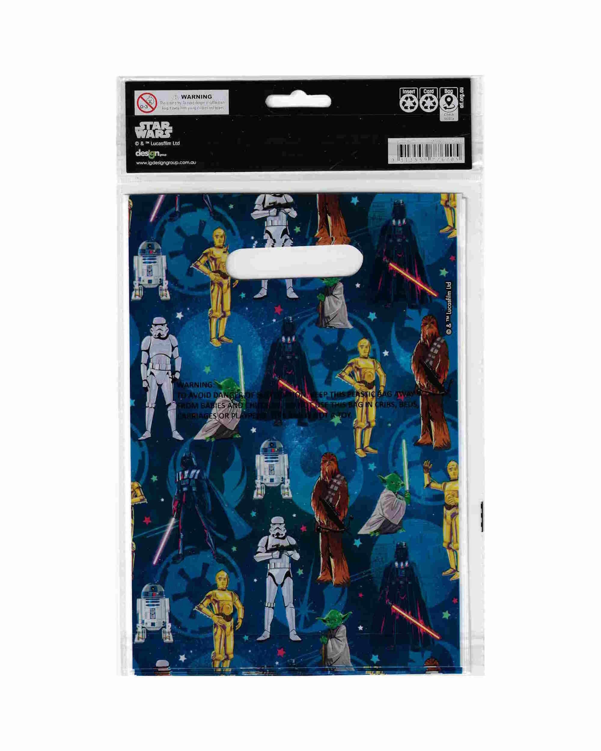 3 Star Wars Star Wars May The Force Be With You Lolly/Treat Bags Pack of 8, 3 of 3