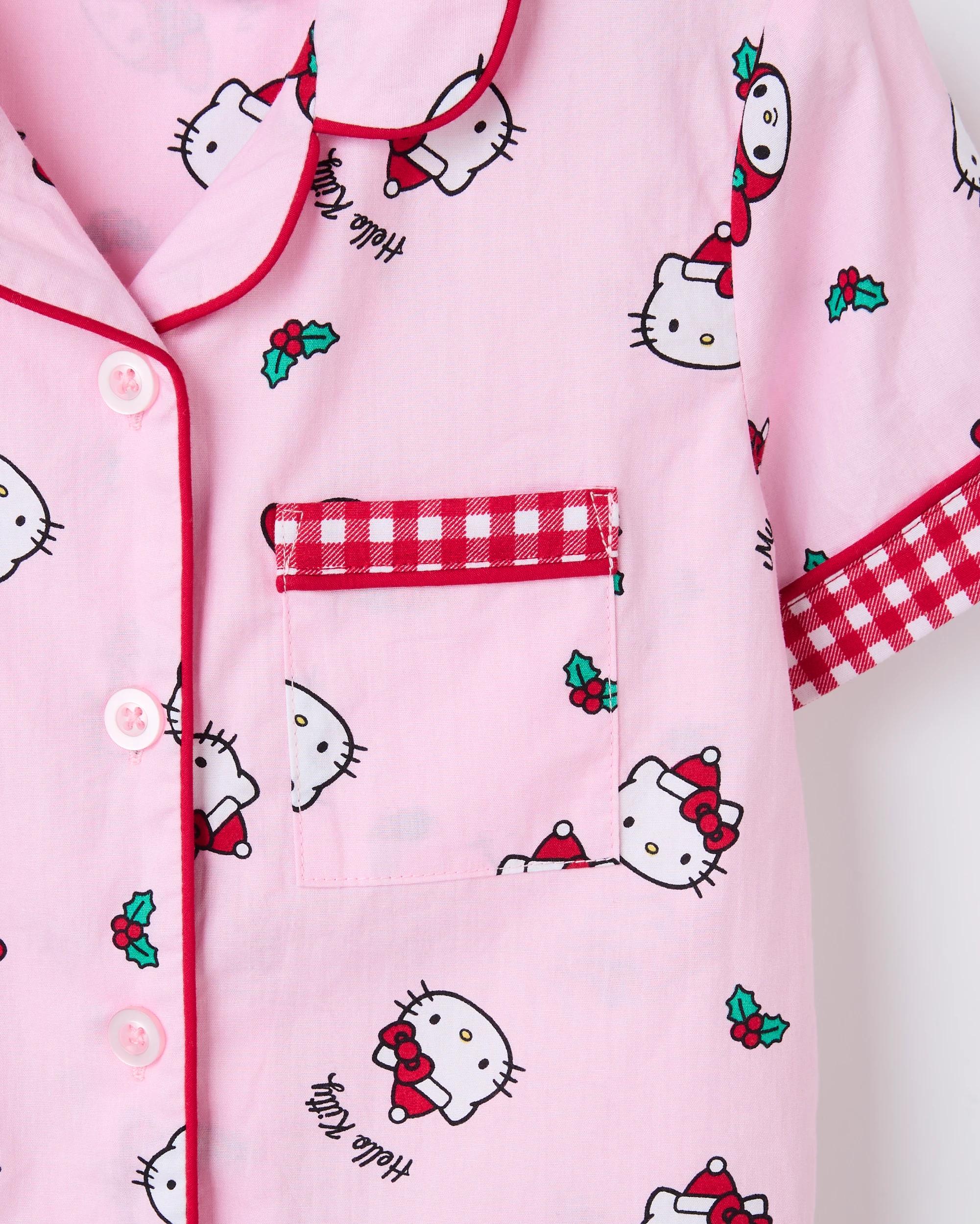 7 Family Matching Christmas Hello Kitty Cotton Younger Girls Woven Pyjama Set HELLO KITTY, 7 of 8
