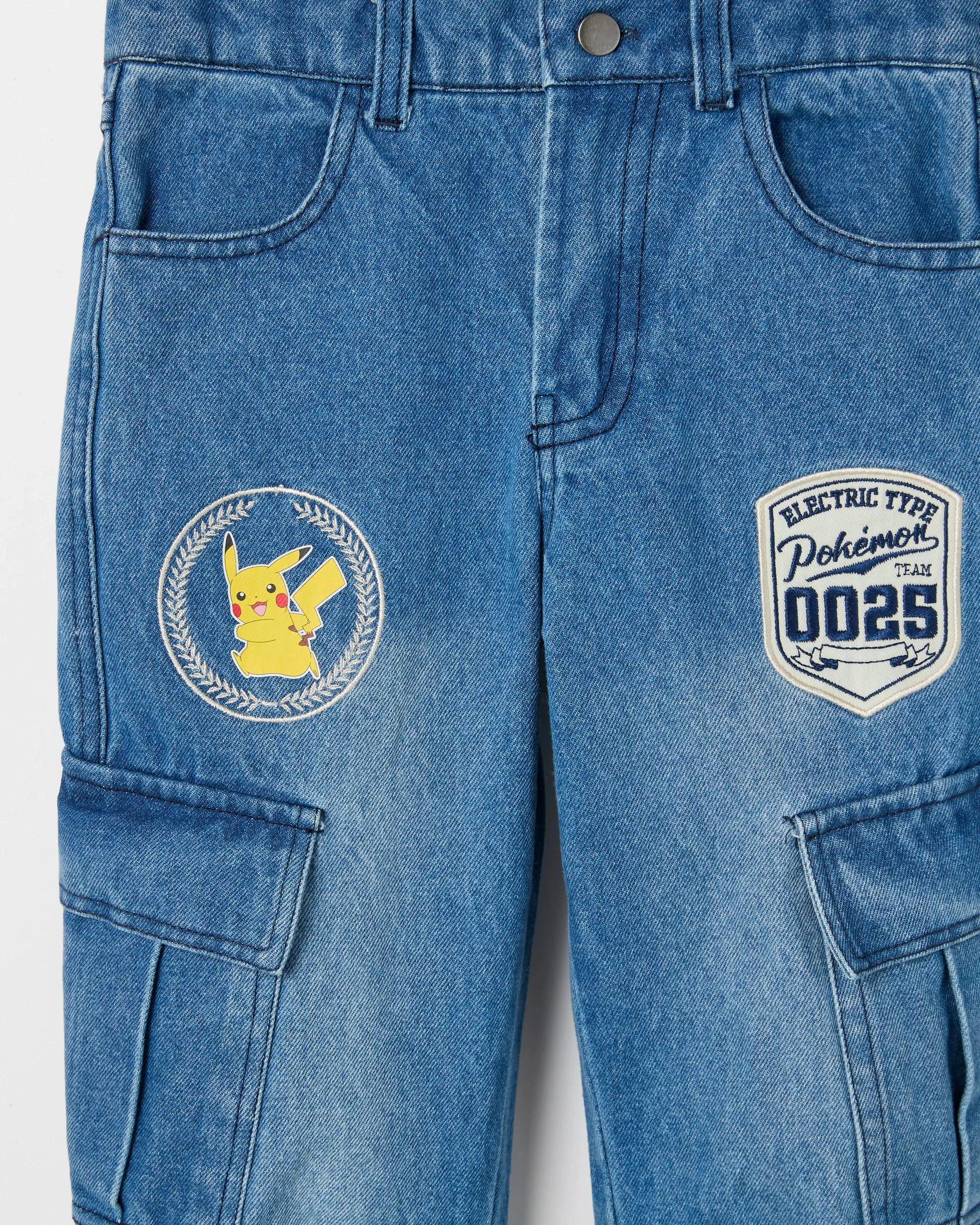 6 Pokemon Denim Jeans MID WASH, 6 of 6