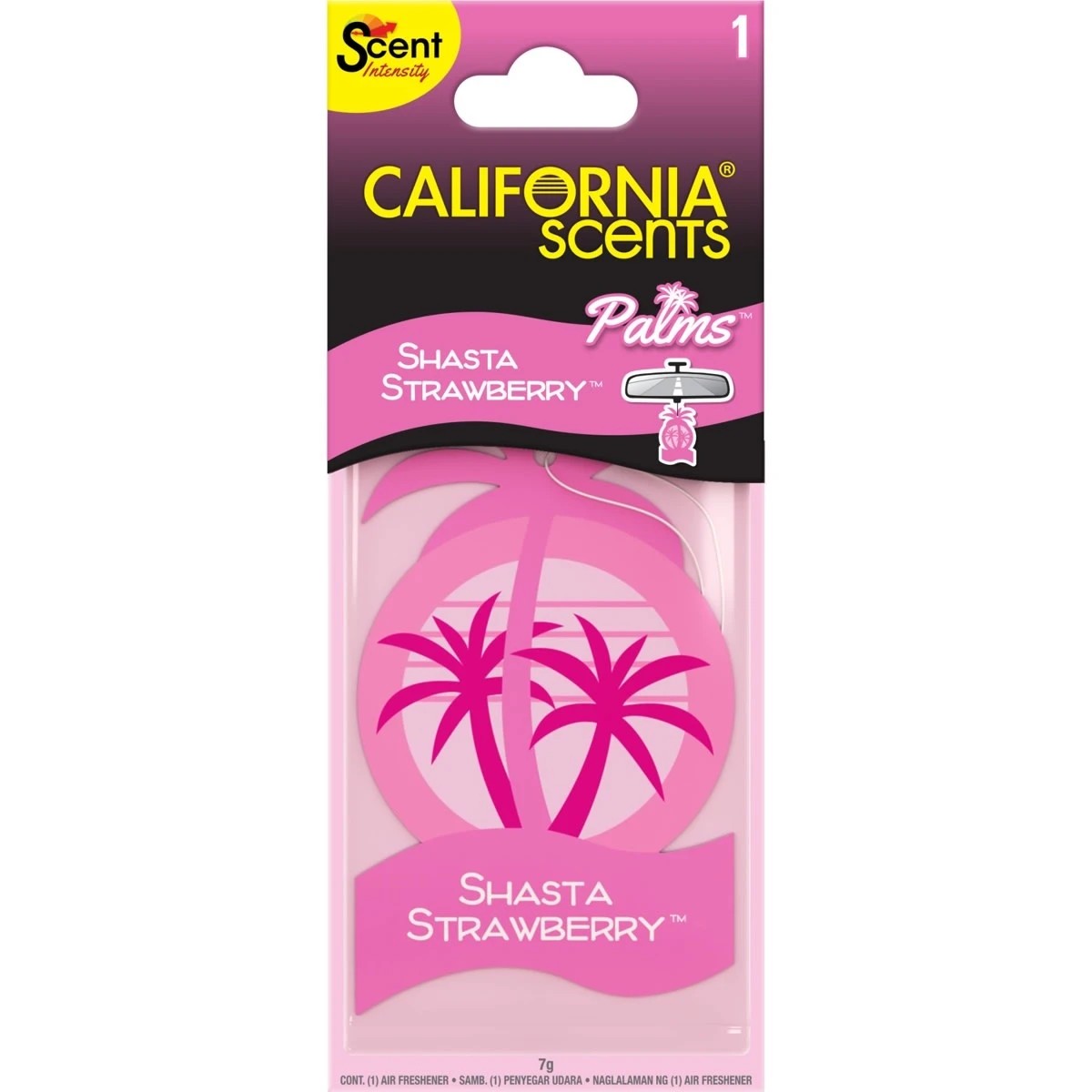 1 California Scents Palms Car Air Freshener - Shasta Strawberry