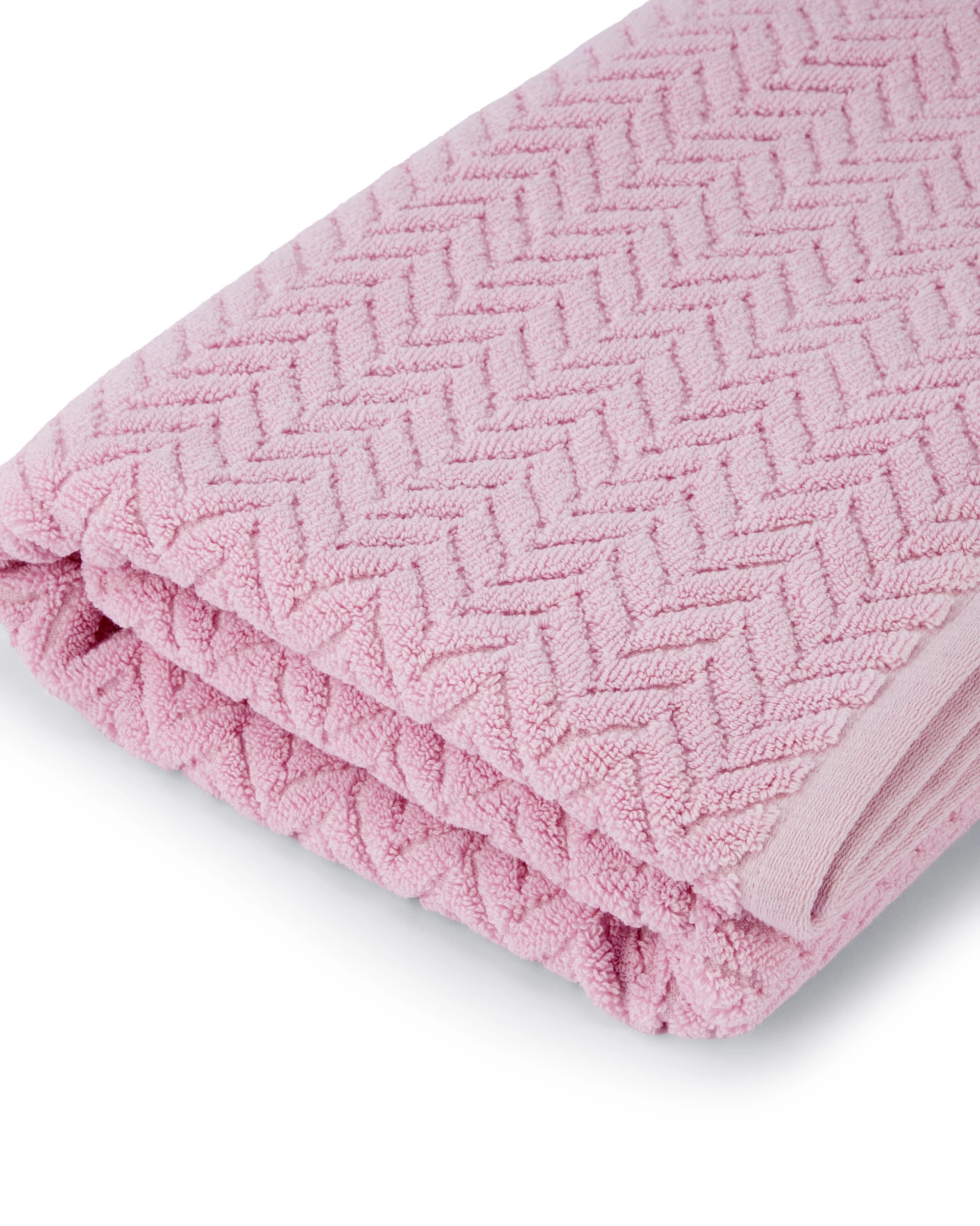 4 Chevron Cotton Bath Towel - Pink, 4 of 5