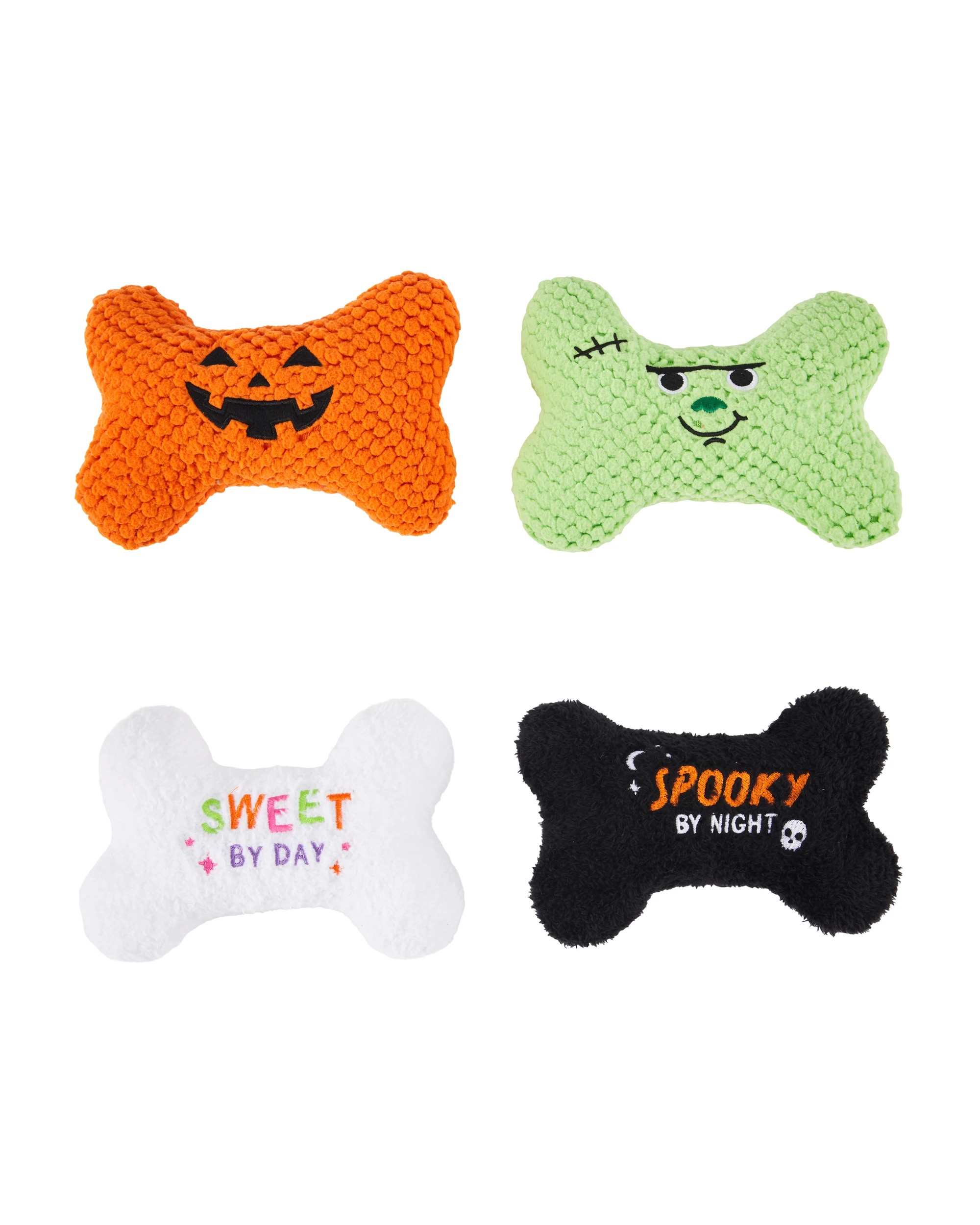2 2 Pack Pet Toys Halloween Bone Plush - Assorted, 2 of 4