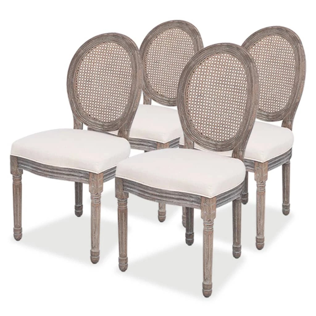 1 Vidaxl Dining Chair Dining Chair, Dining Chairs - Cream, 1 of 7
