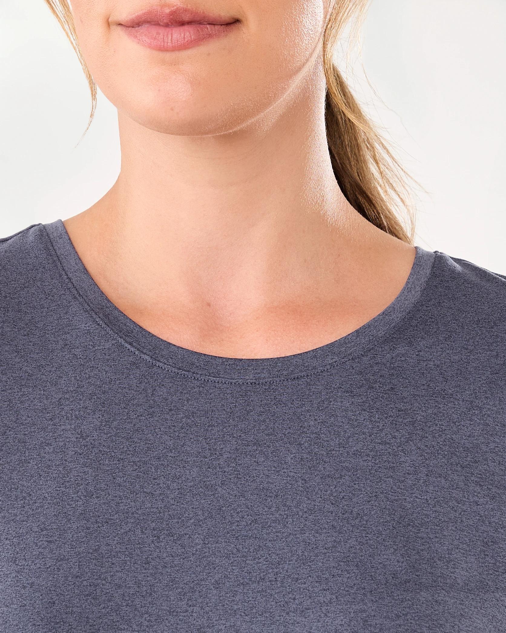 6 Active Womens Twist Back Studio T-shirt Wshed Navy, 6 of 7