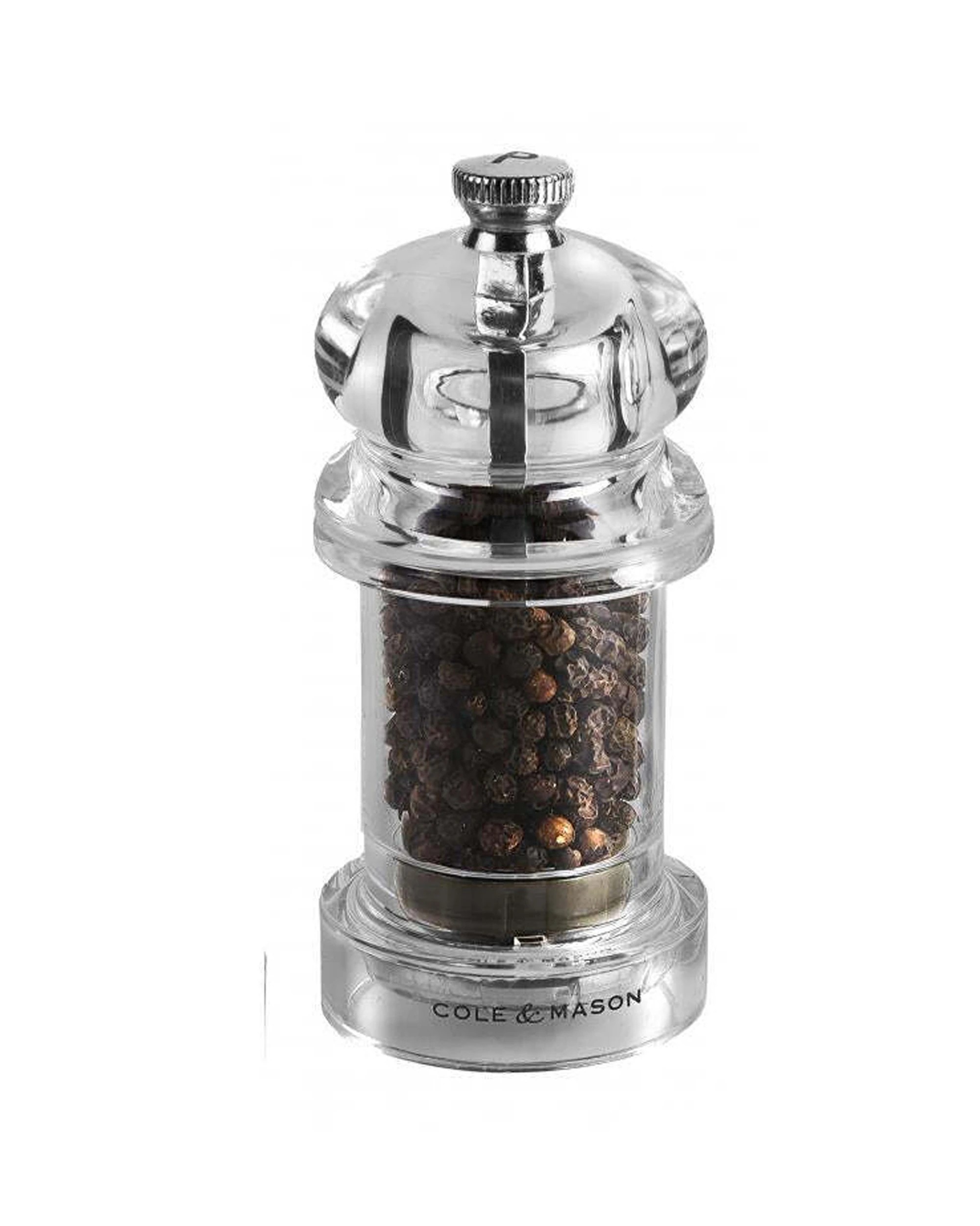 1 Cole And Mason 575 Acrylic Pepper Mill Manual Grinder Adjustable Grind - Clear, 1 of 1