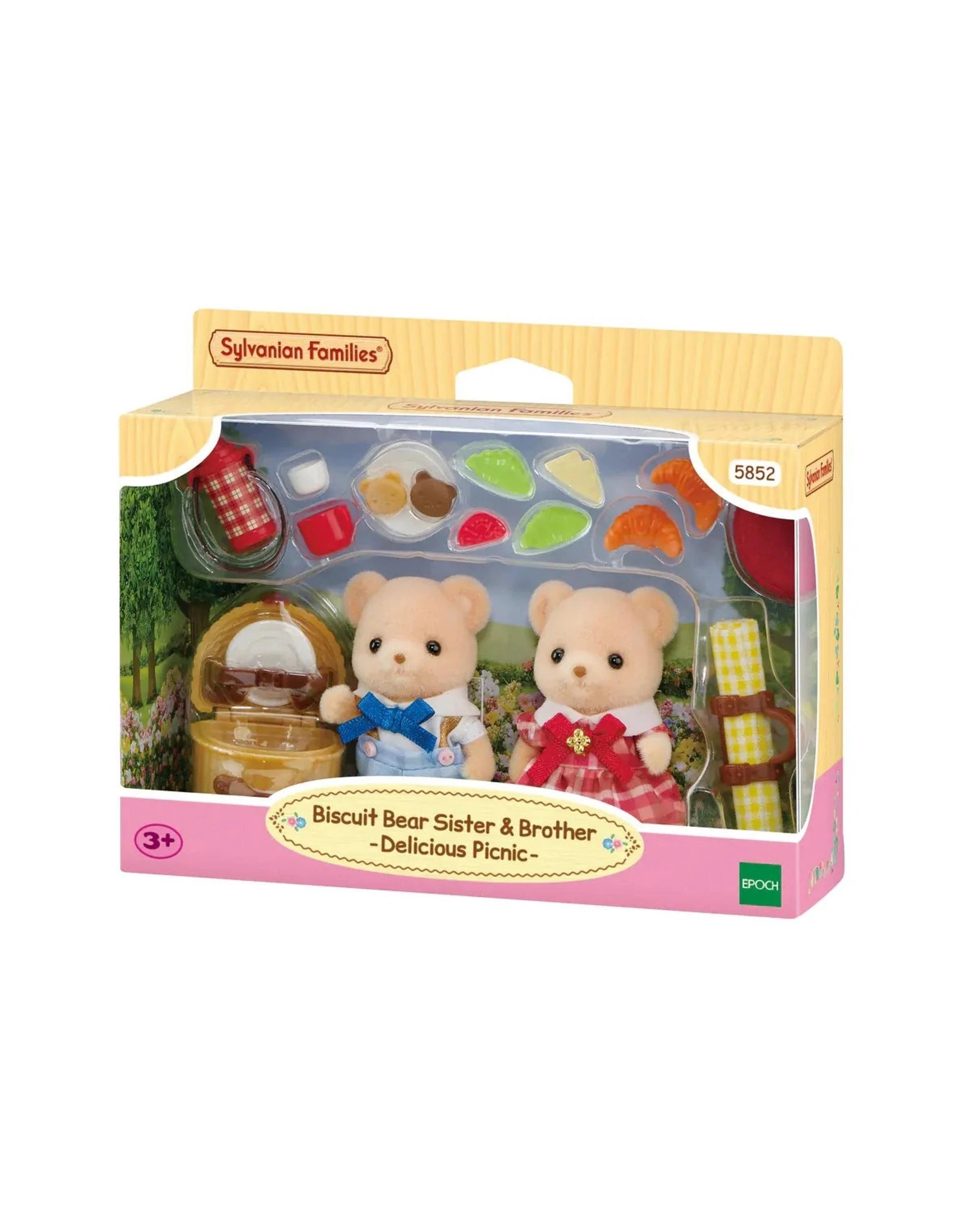 1 Sylvanian Families Biscuit Bear Sister and Brother Delicious Picnic, 1 of 5