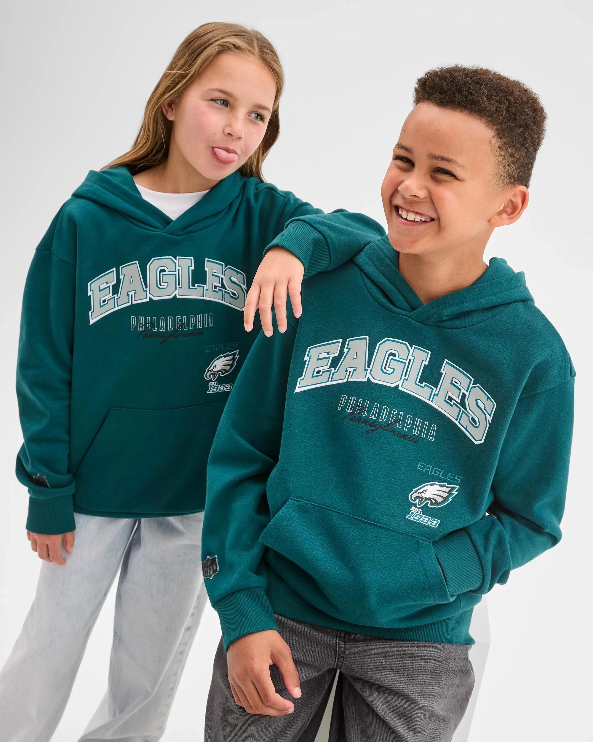 1 NFL Australian Cotton Blend Oversized Hoodie EAGLES, 1 of 6
