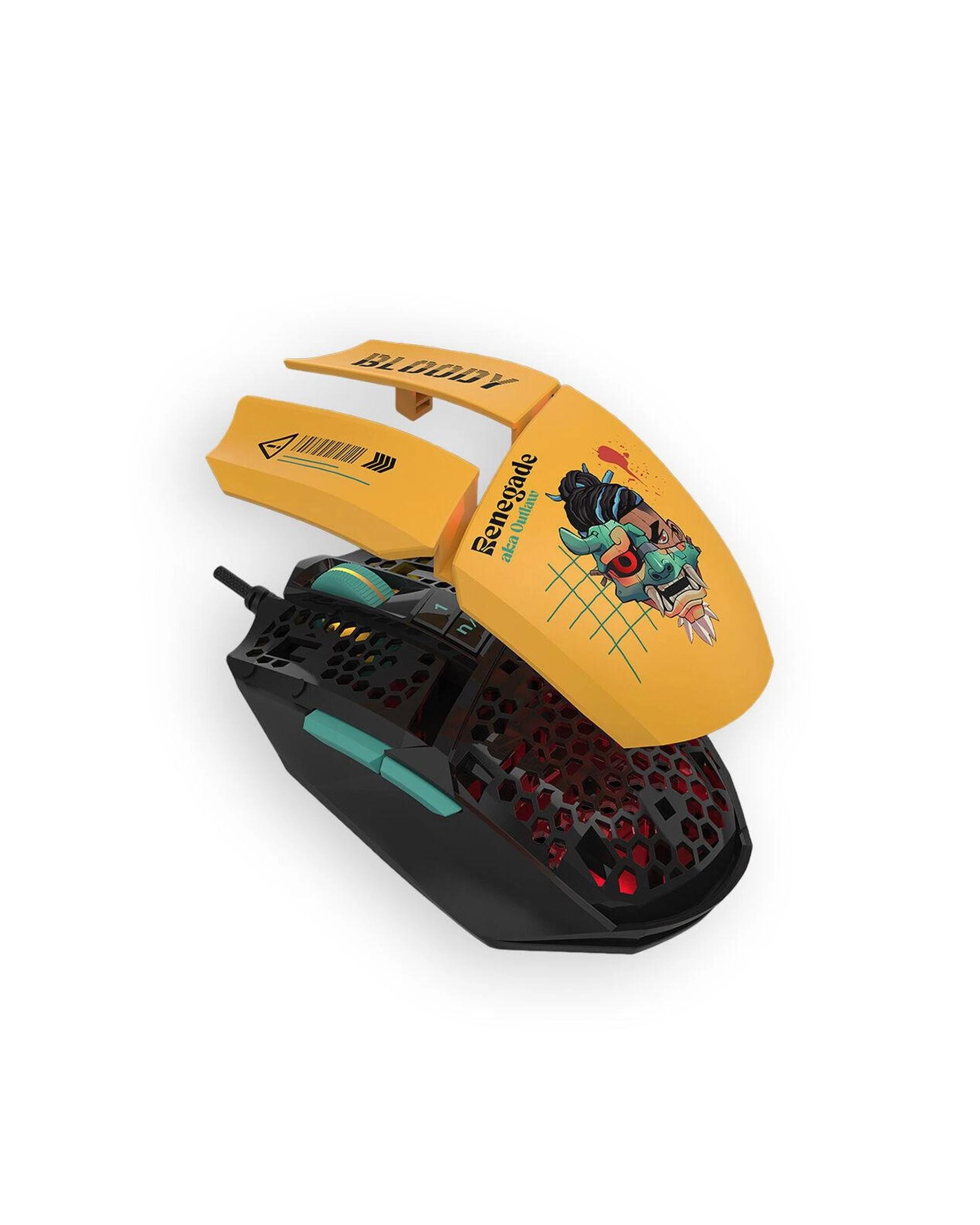 8 Bloody W63 Max Renegade Sunset Compact RGB Animation 12000 CPI Gaming Mouse, 8 of 8