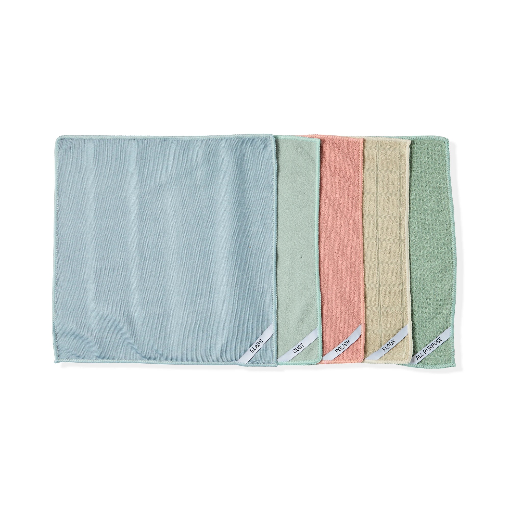 3 5 Pack Microfibre Cleaning Cloths - Natural, 3 of 9
