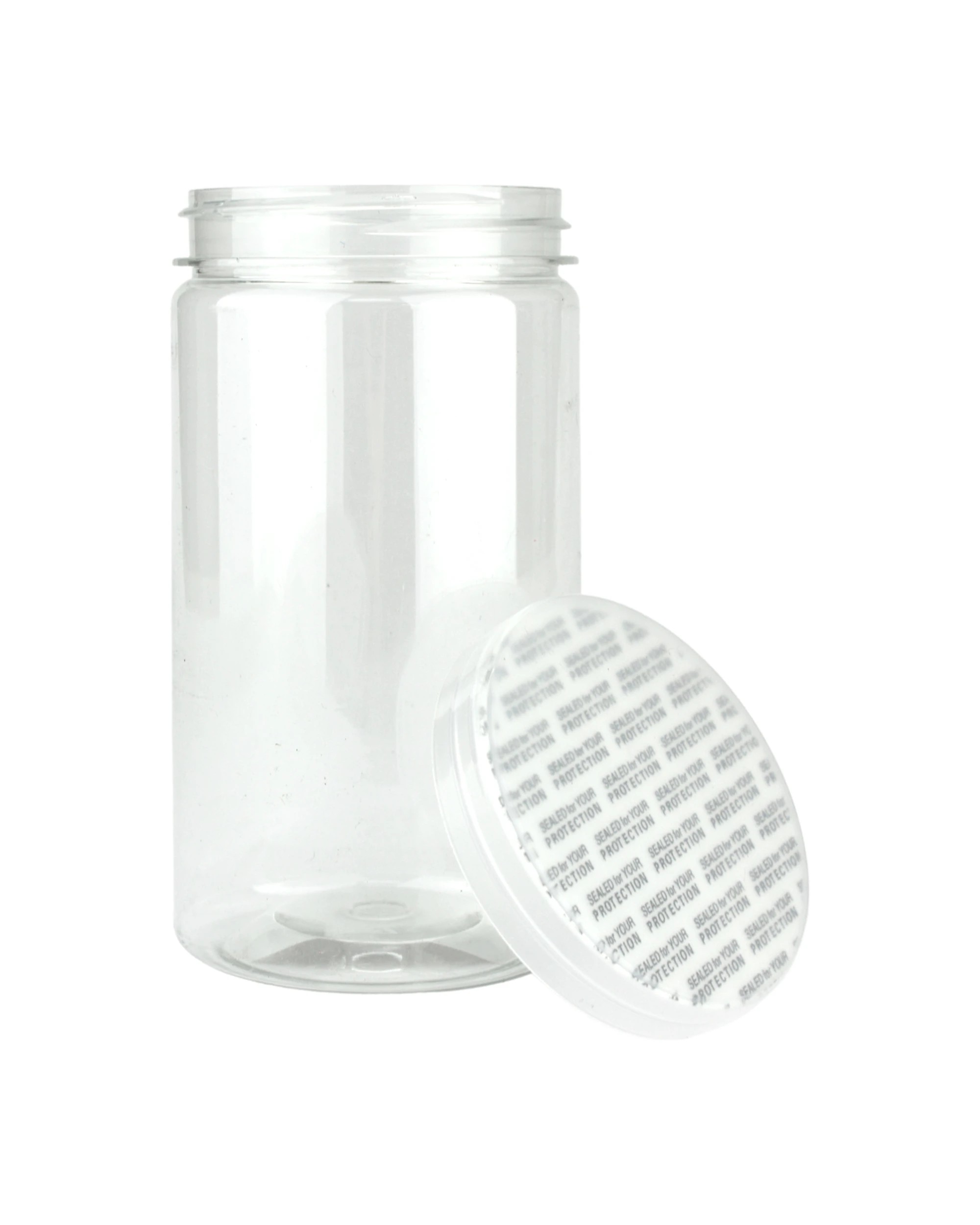 1 Partyrama Clear Plastic Round Screw Top Jar 350ml, 1 of 3
