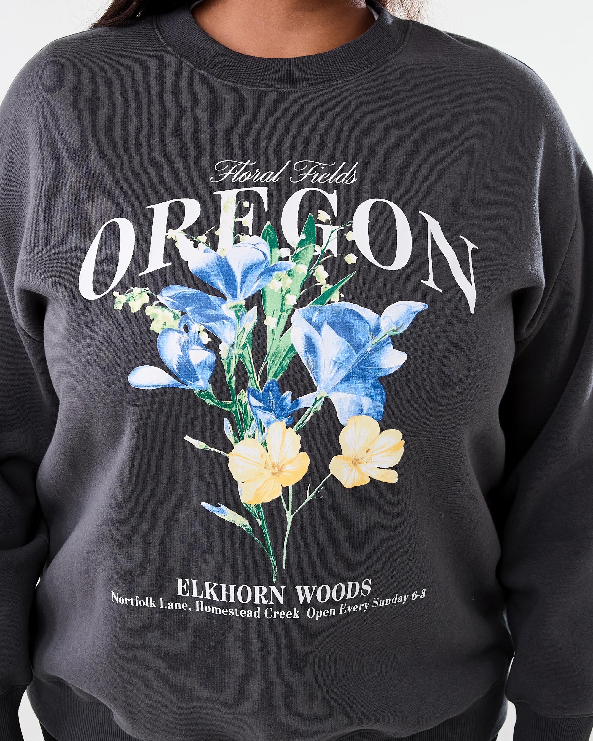 5 Curve Long Sleeve Crew Neck Sweatshirt Oregon, 5 of 6