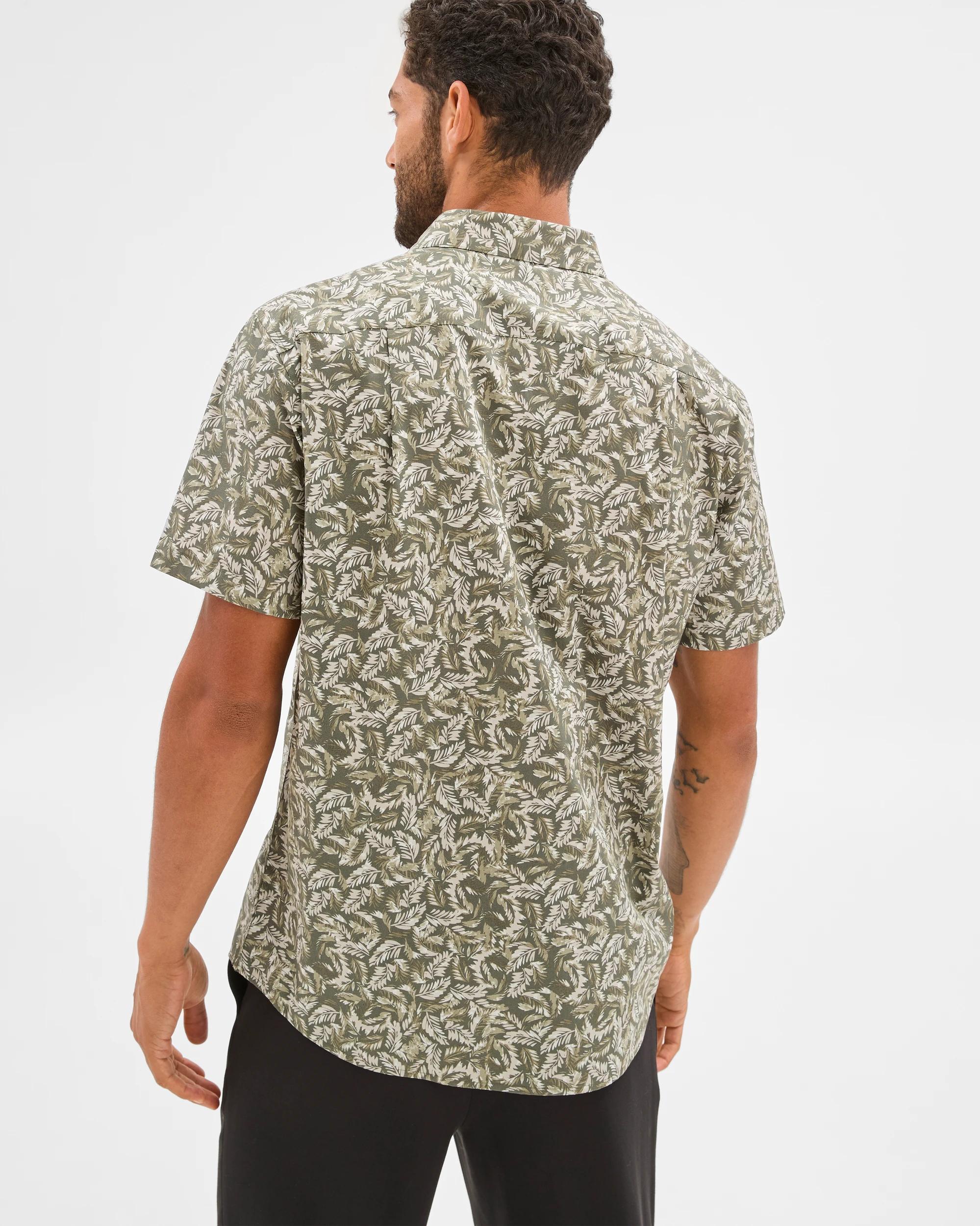 5 Australian Cotton Short Sleeve Shirt - Preview GEO KHAKI, 5 of 5