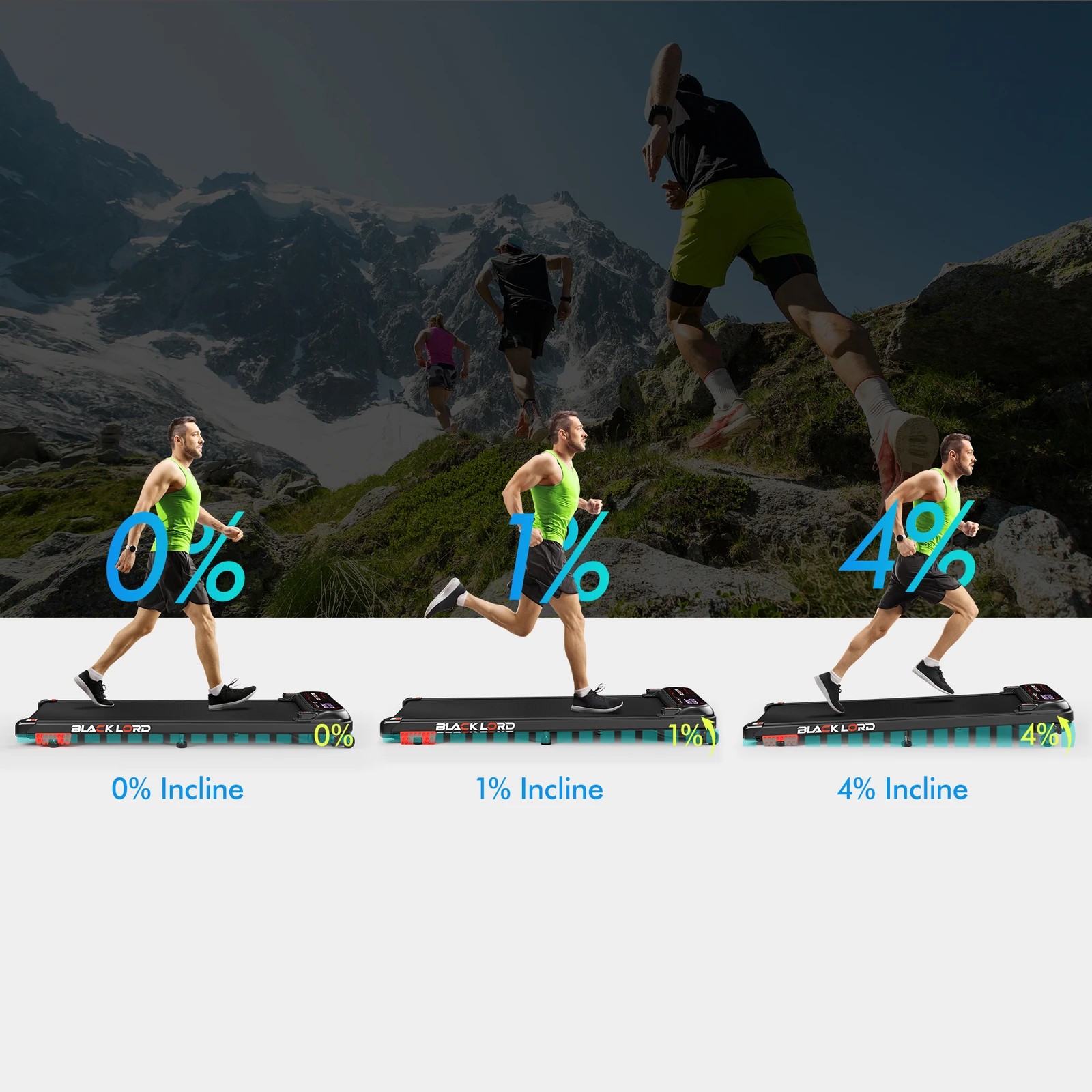 7 Black Lord Treadmill Electric Walking Pad Incline Shock Absorbers Gym - Black, 7 of 10