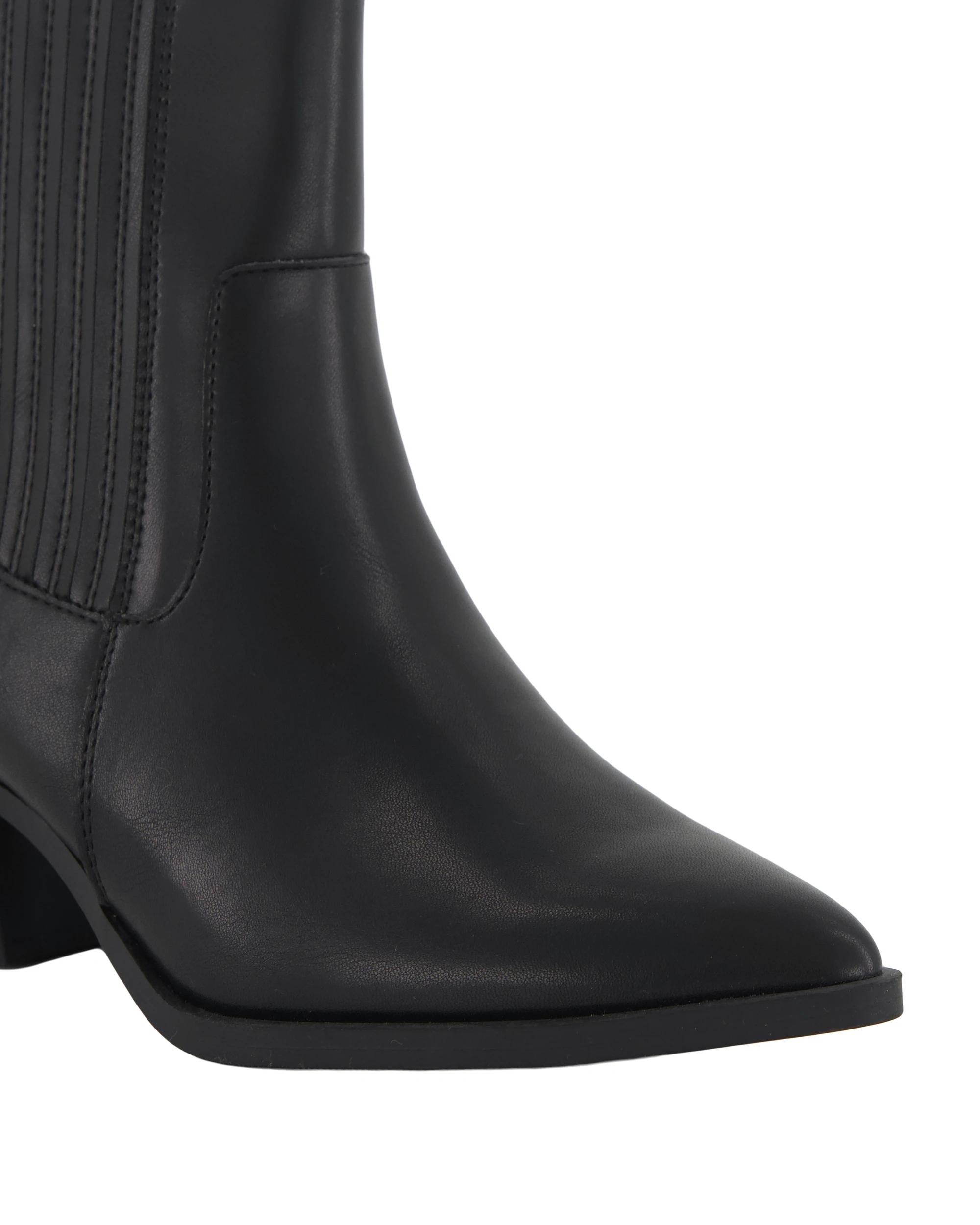 4 Western Block Heel Boots Black, 4 of 4