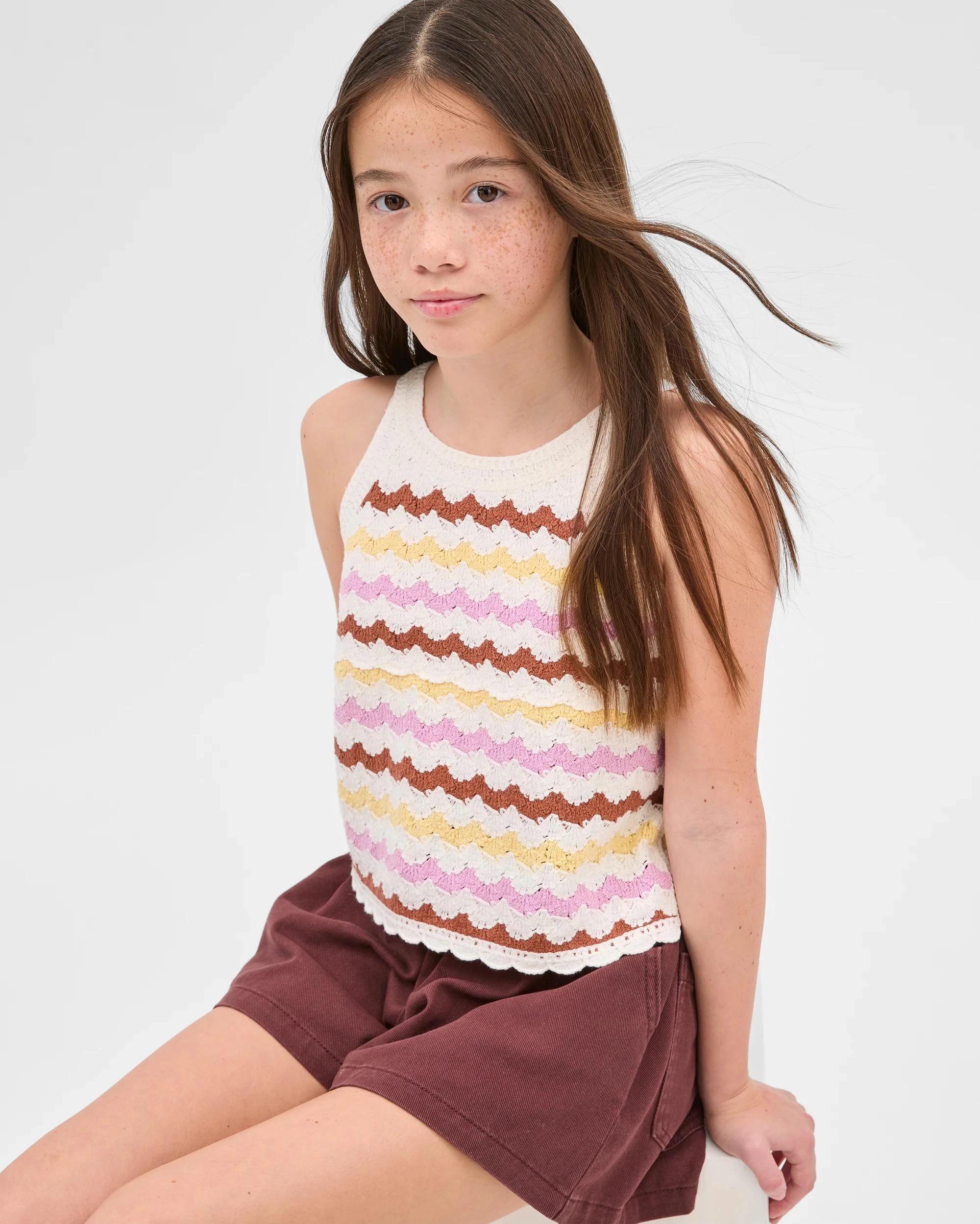 1 Target Australian Cotton Blend Crochet Knit Tank MULTI, 1 of 6