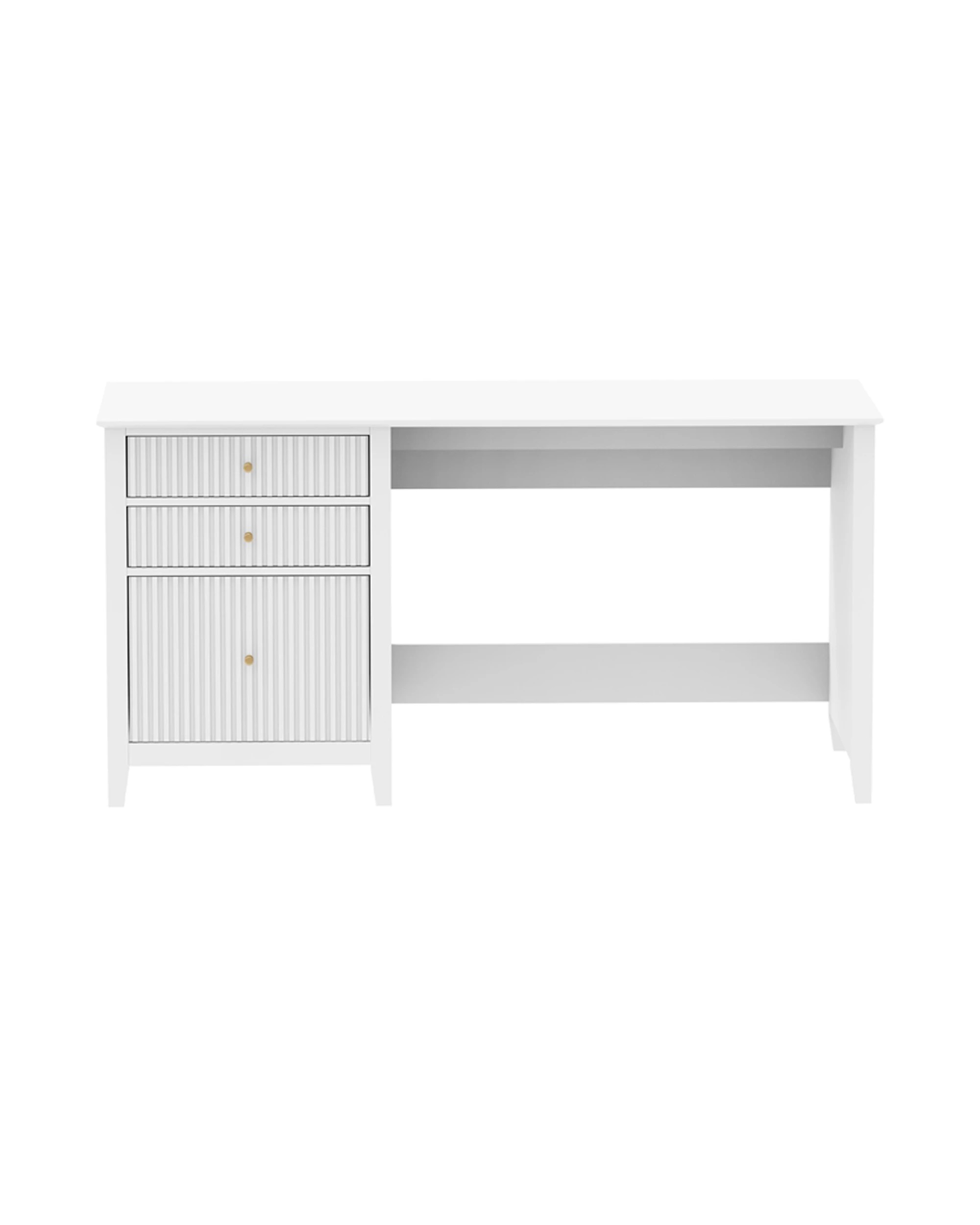 4 Alpine Bay Zara Fluted Vanity Desk 150cm - White, 4 of 7
