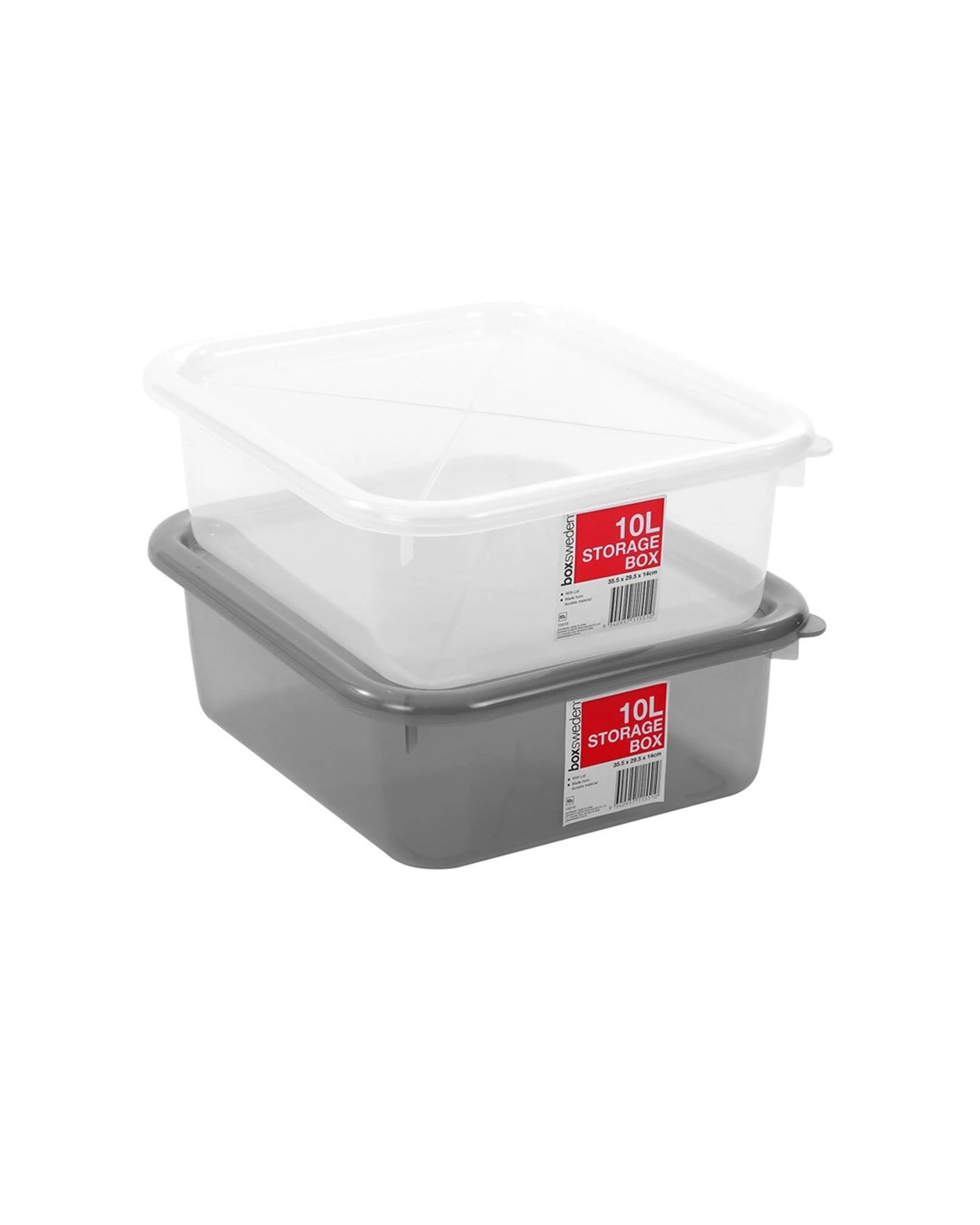 4 Boxsweden Storage Box 10L Capacity Secure Lid Storage Durable Plastic - Assorted, 4 of 5