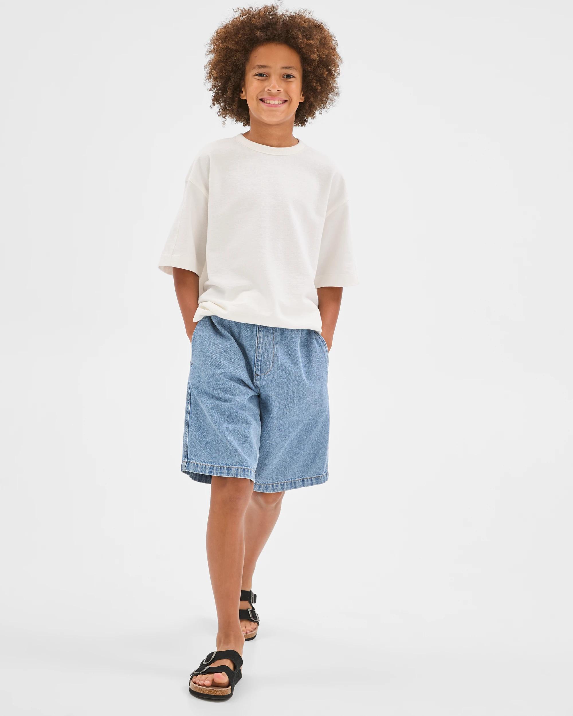 1 Target Kids Denim Jorts MID WASH, 1 of 7