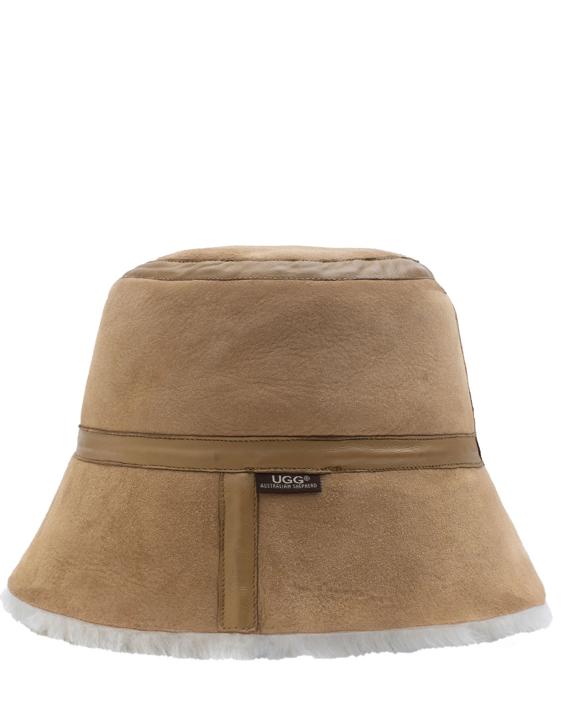 Australian Shepherd UGG Fluffy Bucket Patchwork Hat