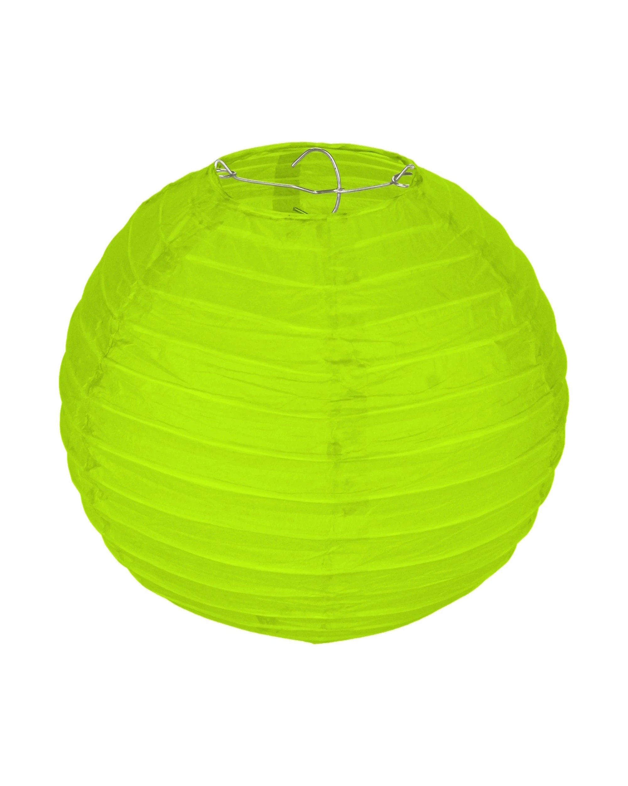 1 Partyrama Lime Round Paper Lantern 20cm - Green, 1 of 1