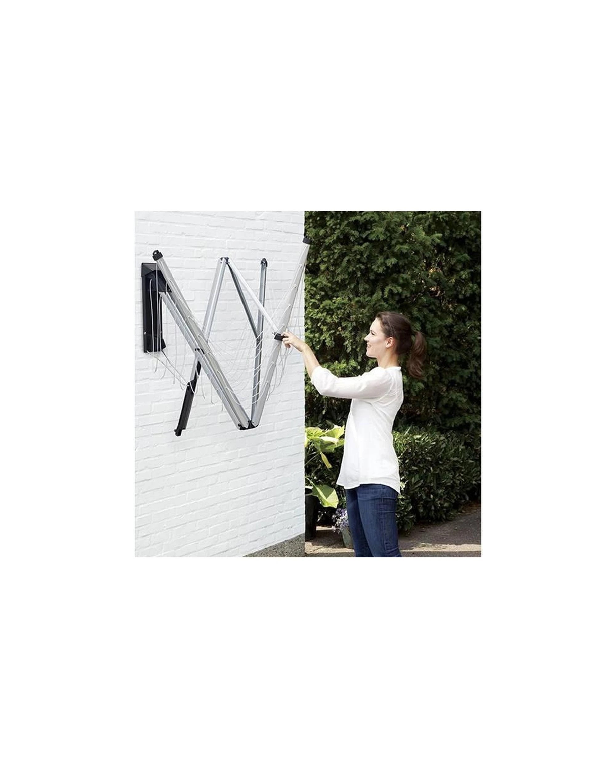 2 Brabantia Wall Fix Fold Away 4 Arm Clothes Line W Cover 24m, 2 of 5