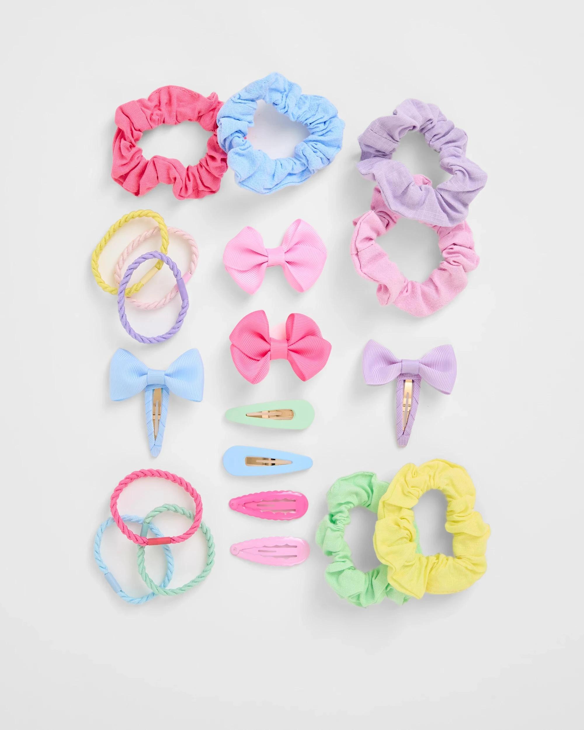 1 Target Kids Kids 20 Piece Hair Accessories Set RAINBOW, 1 of 2