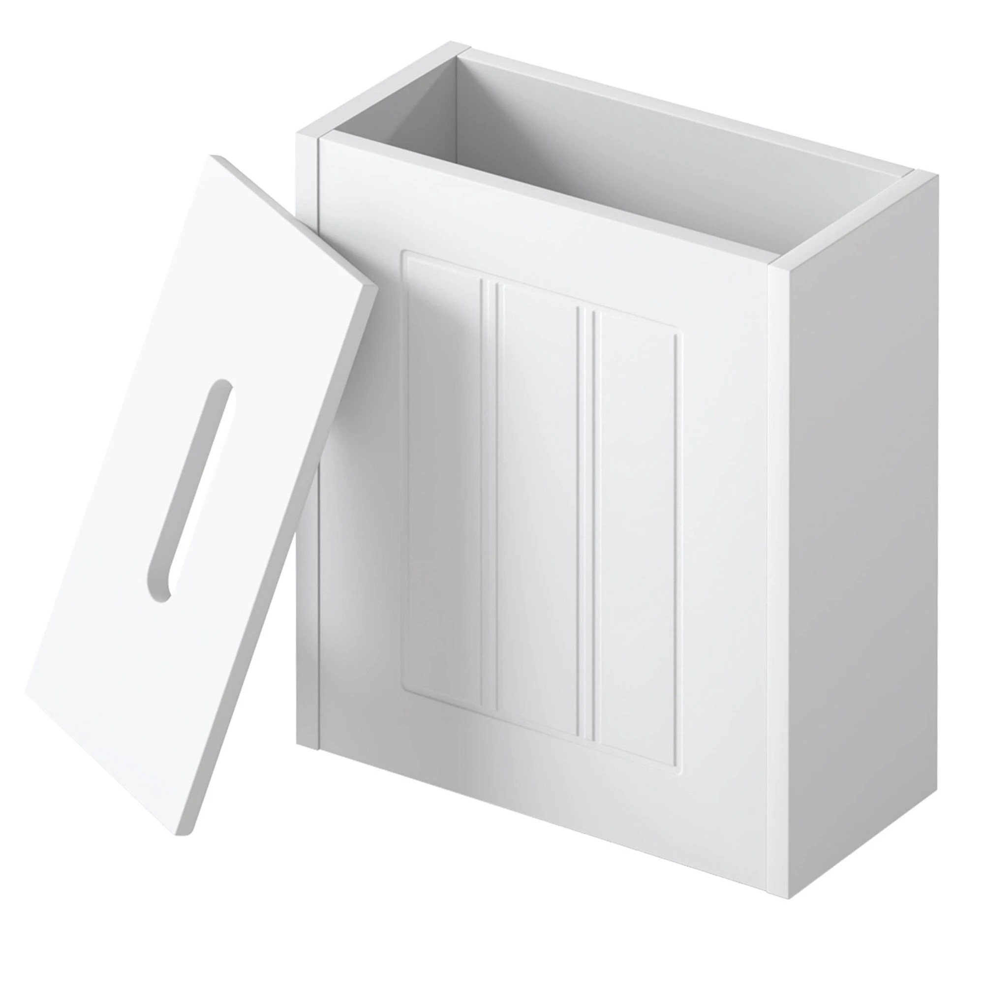 2 Levede Bathroom Storage Box Lid Slim Toilet Paper Storage Organiser Container, 2 of 9