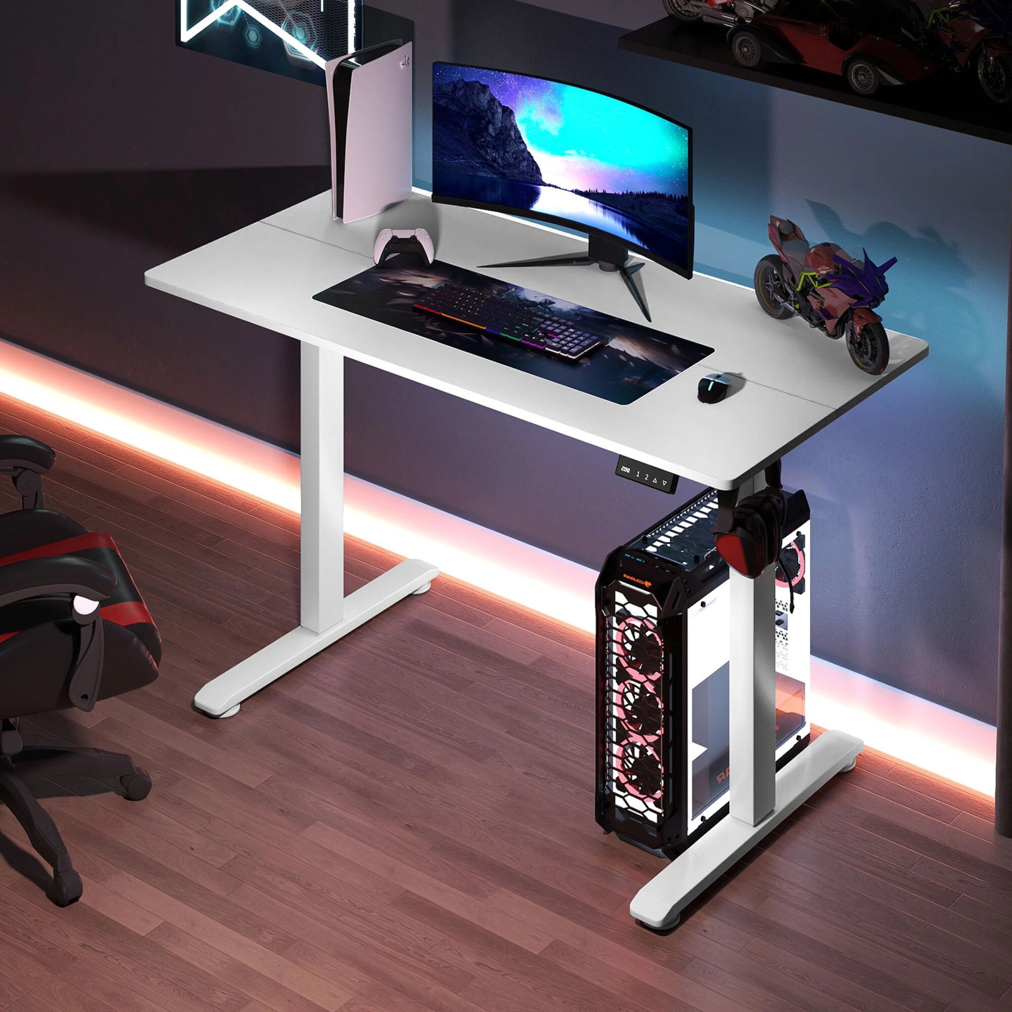 8 Levede Electric Standing Desk 110cm - White, 8 of 9