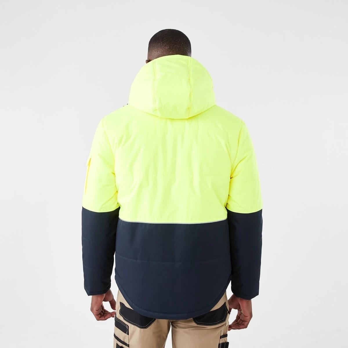 4 Hi-Visibility Puffer Jacket Yellow, 4 of 8