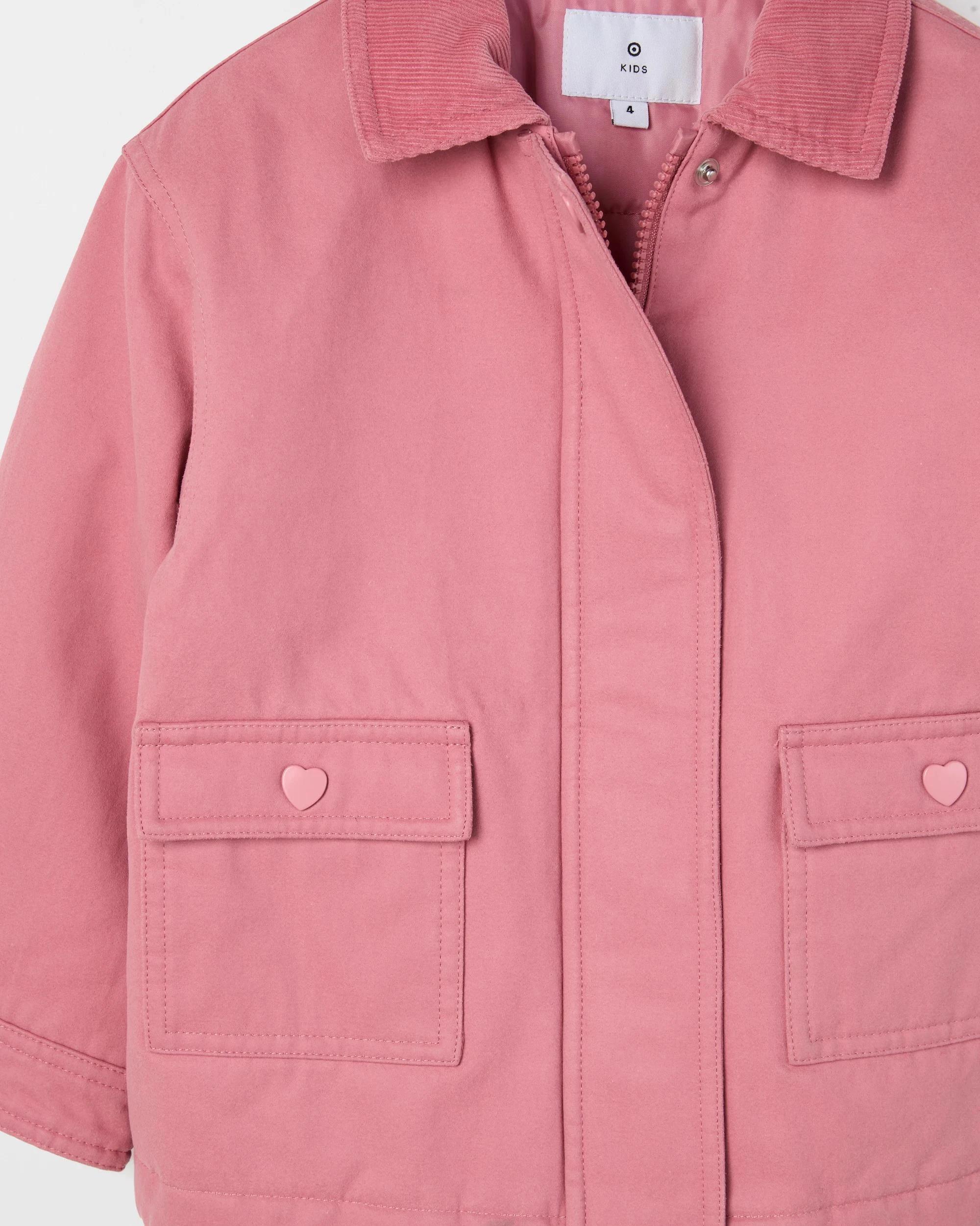 2 Target Kids Australian Cotton Blend Barn Jacket PINK, 2 of 2