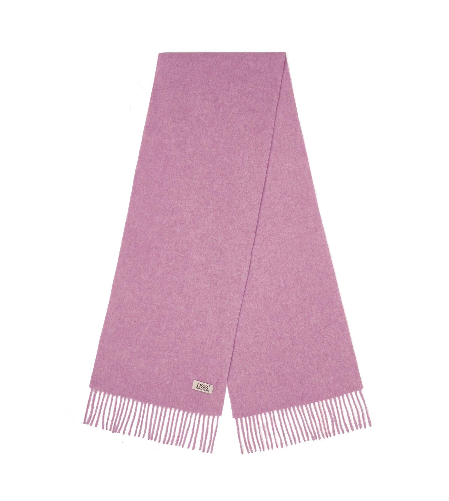 4 Australian Shepherd UGG Fealara 100% Wool Plain Scarf PEACH PINK, 4 of 5