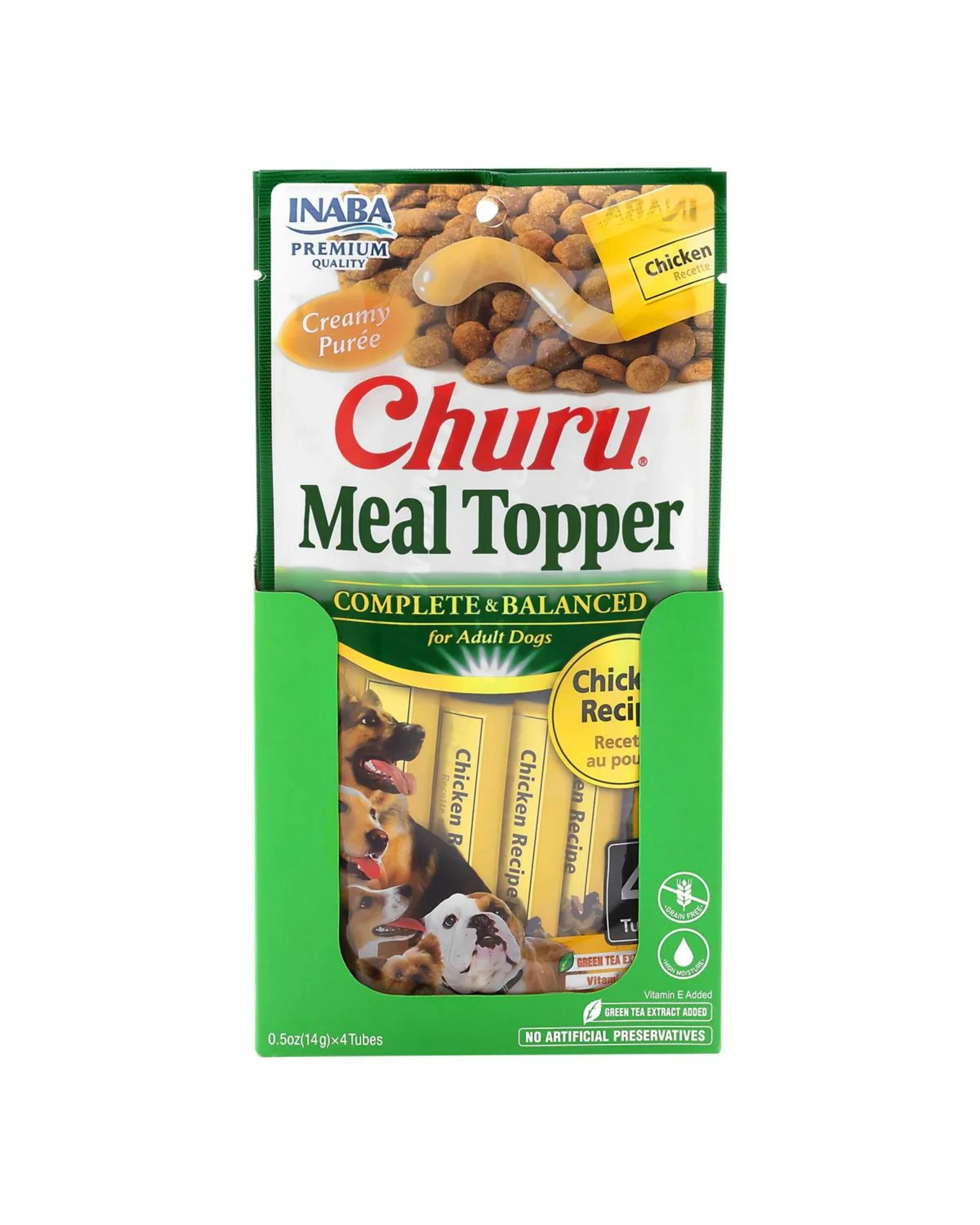 1 Inaba 6 Pack Dog Churu Meal Topper Chicken 56g, 1 of 2