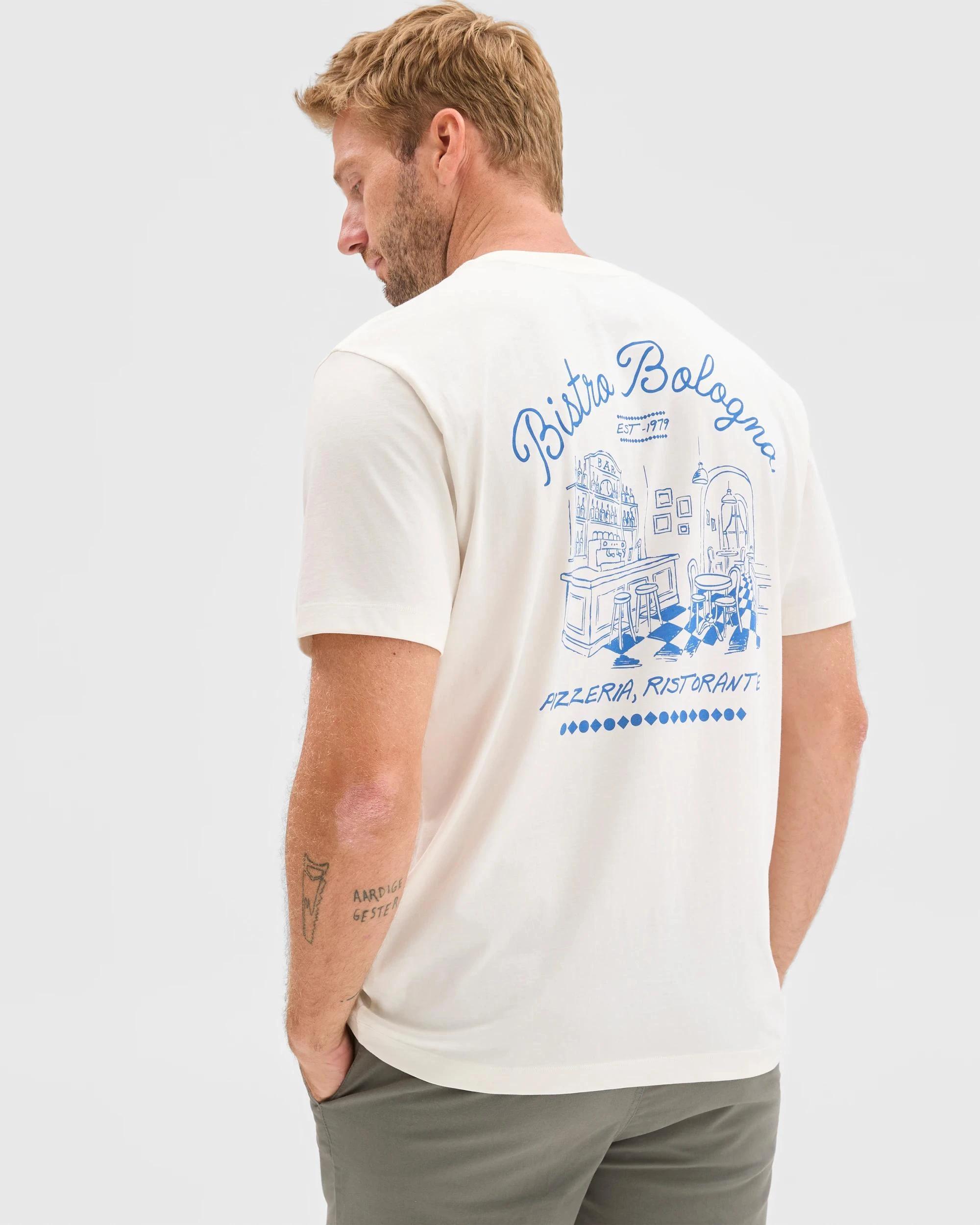 4 Target Man Australian Cotton Print T-Shirt VINTAGE WHITE, 4 of 5