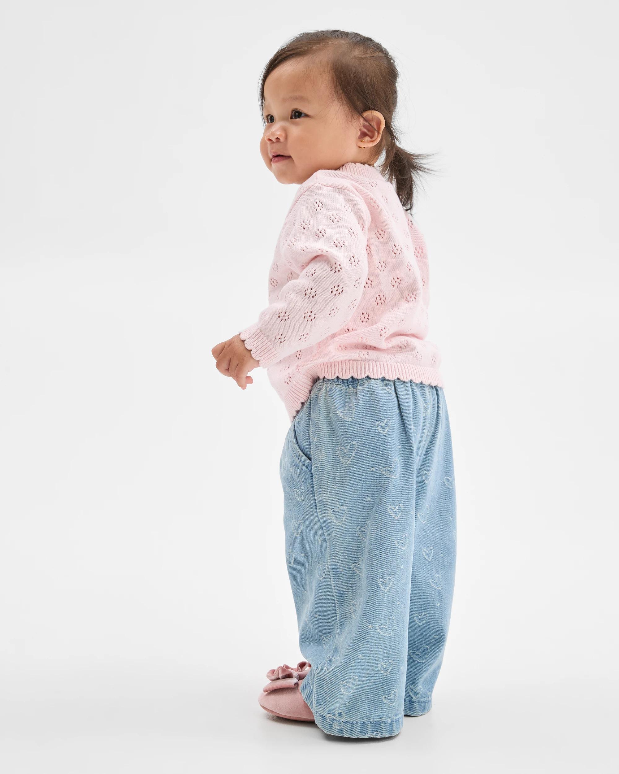 4 Target Baby Organic Cotton Pointelle Cardigan BALLET SLIPPER, 4 of 6