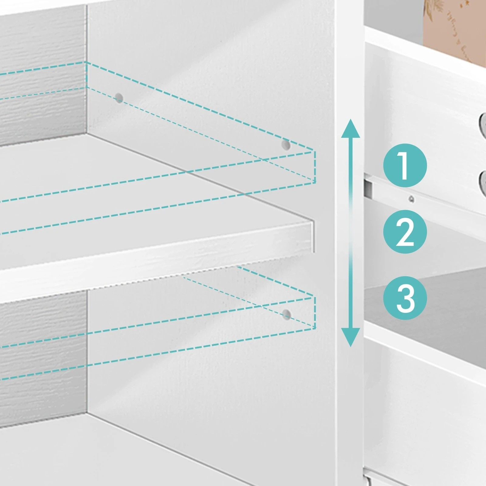 7 Alfordson Entertainment Unit TV Cabinet Stand Storage Drawer 180cm - White, 7 of 9