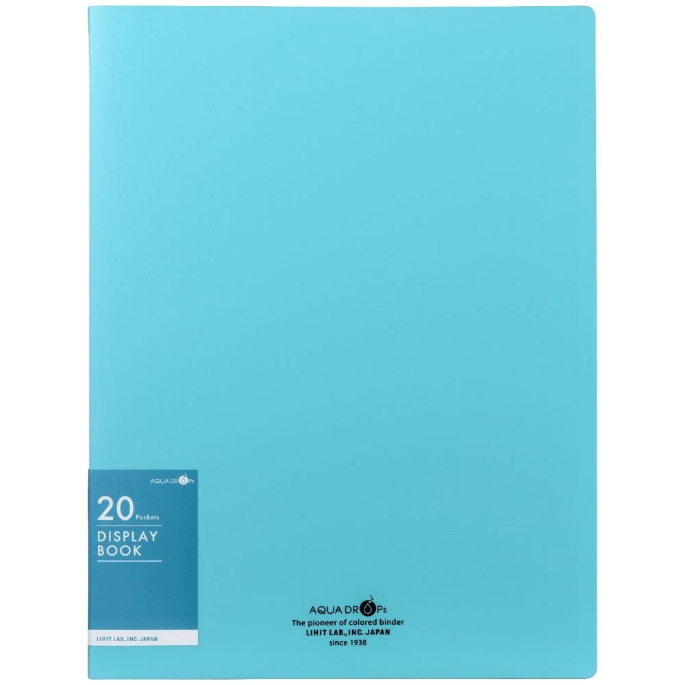 2 Aqua Drops Display Book A4 20 Pockets Vivid Teal, 2 of 4