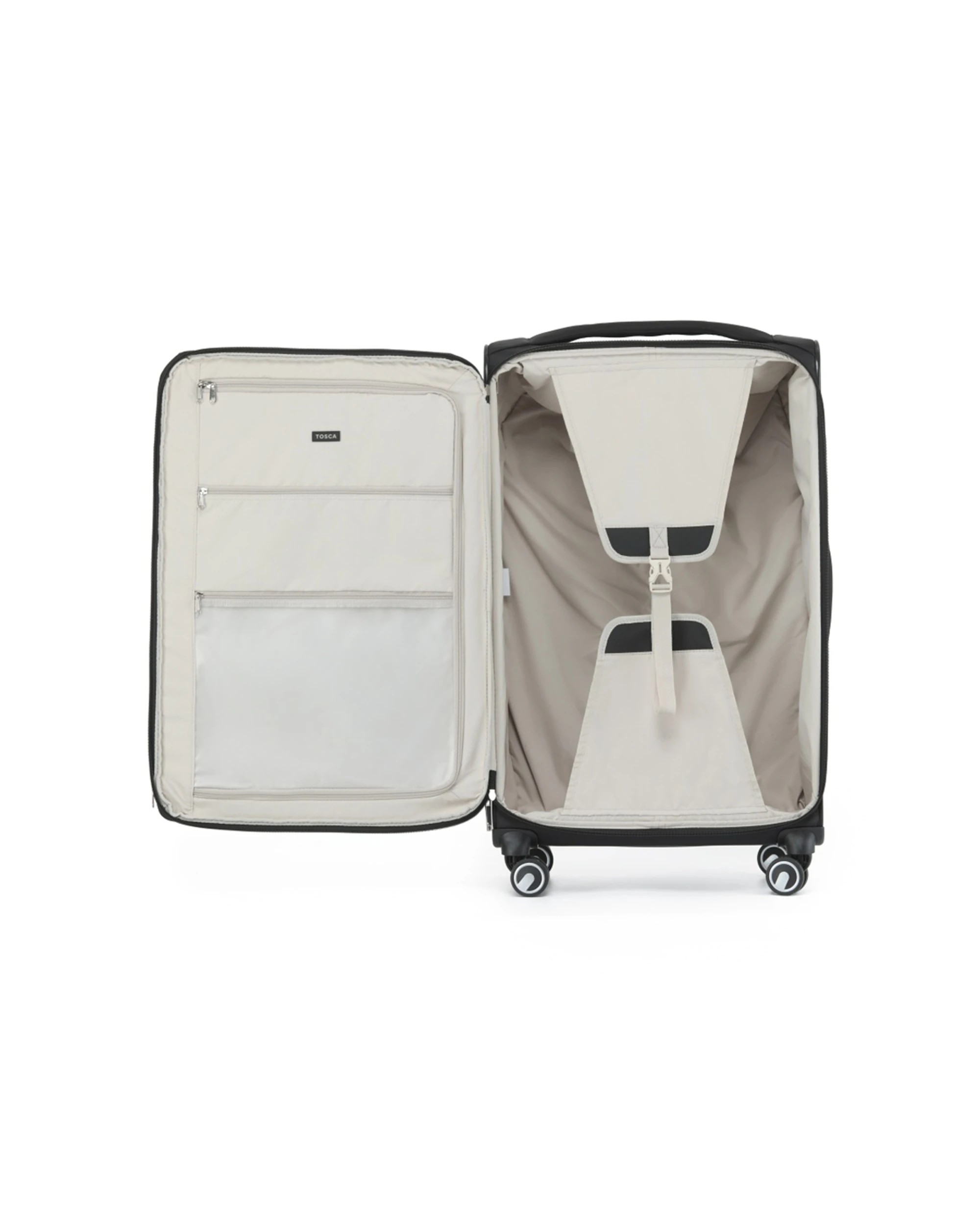 3 Tosca Grange Large Lockable Trolley Travel Suitcase Luggage 128L Expandable - Black, 3 of 3