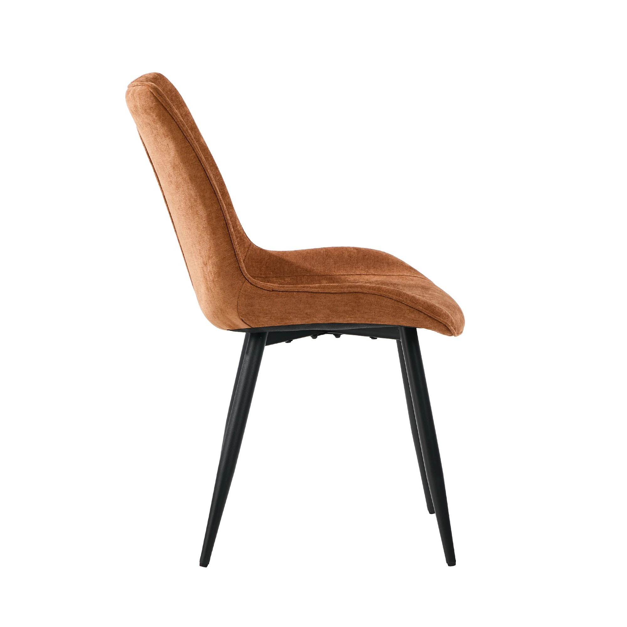 8 Oikiture 4x Dining Chairs Kitchen Accent Chairs Upholstered Linen Fabric- Orange, 8 of 9