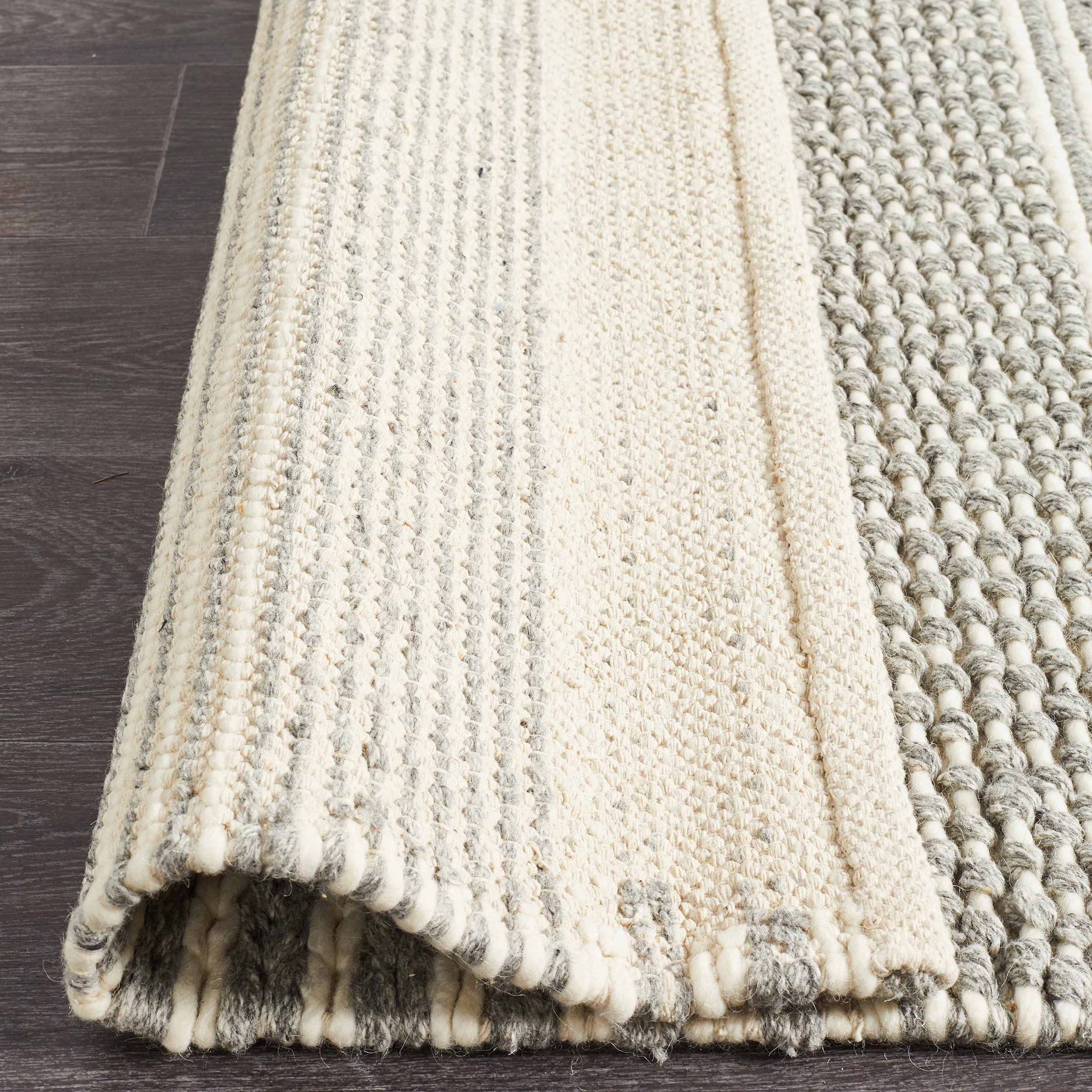7 Common Ground Rugs Nordica 313 280x190cm - Large Plain & Textured Rug - Silver, 7 of 7