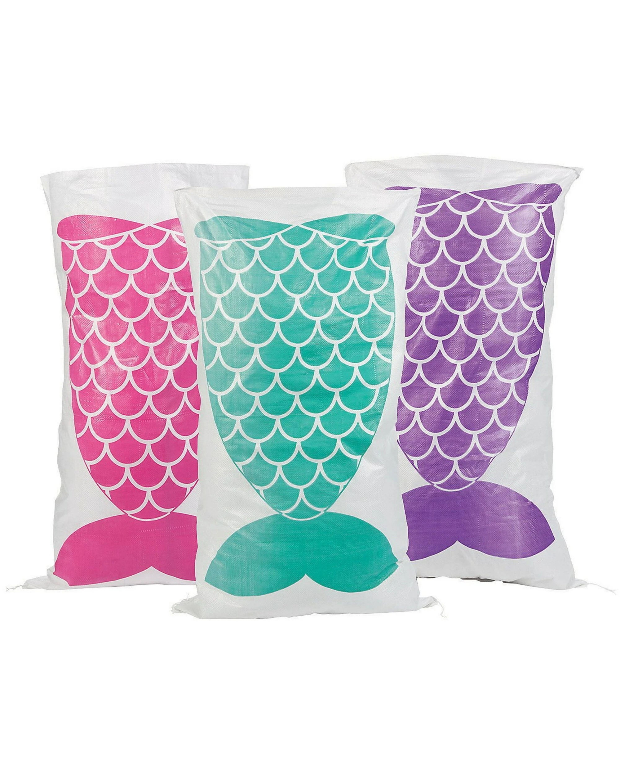 1 Partyrama Mermaid Tail Potato Sacks Pack of 12, 1 of 2