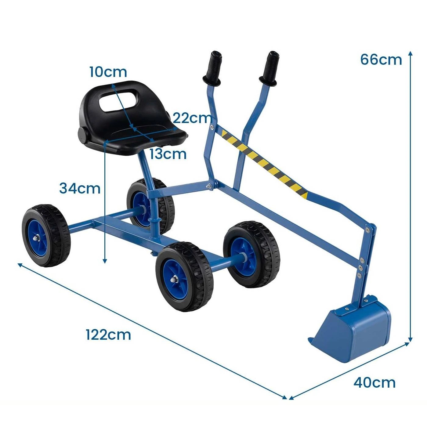 2 Costway Sand Digger Toy w/Shovel Ride on Excavator Sandbox - Blue, 2 of 2