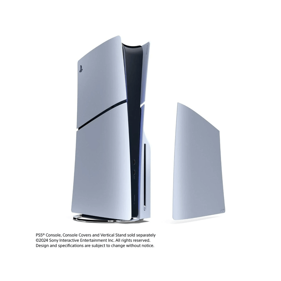 2 Sony PlayStation 5 Console Covers - Slim - Sterling Silver - Silver, 2 of 2