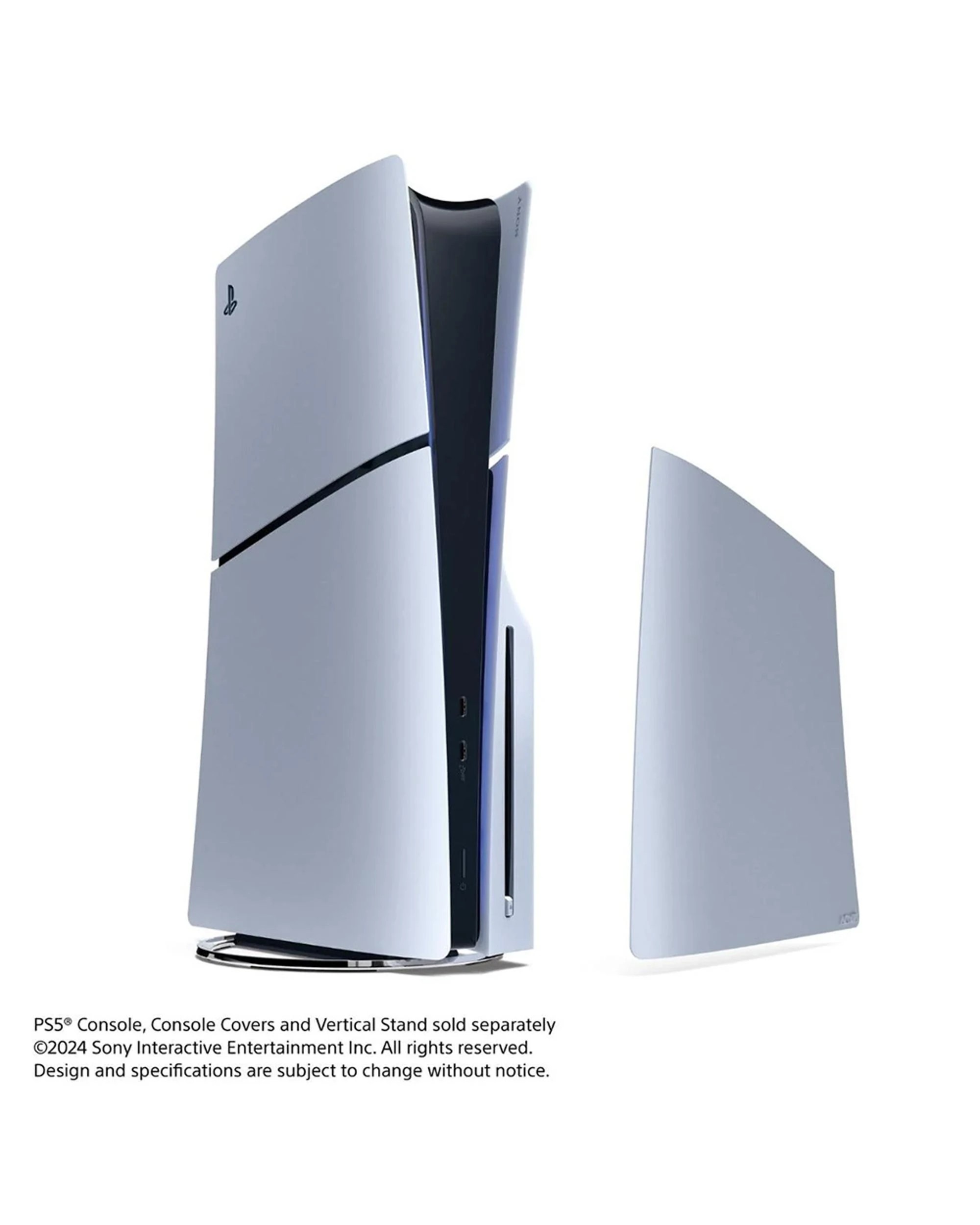 2 PlayStation 5 Console Covers - Slim - Sterling Silver - Silver, 2 of 2