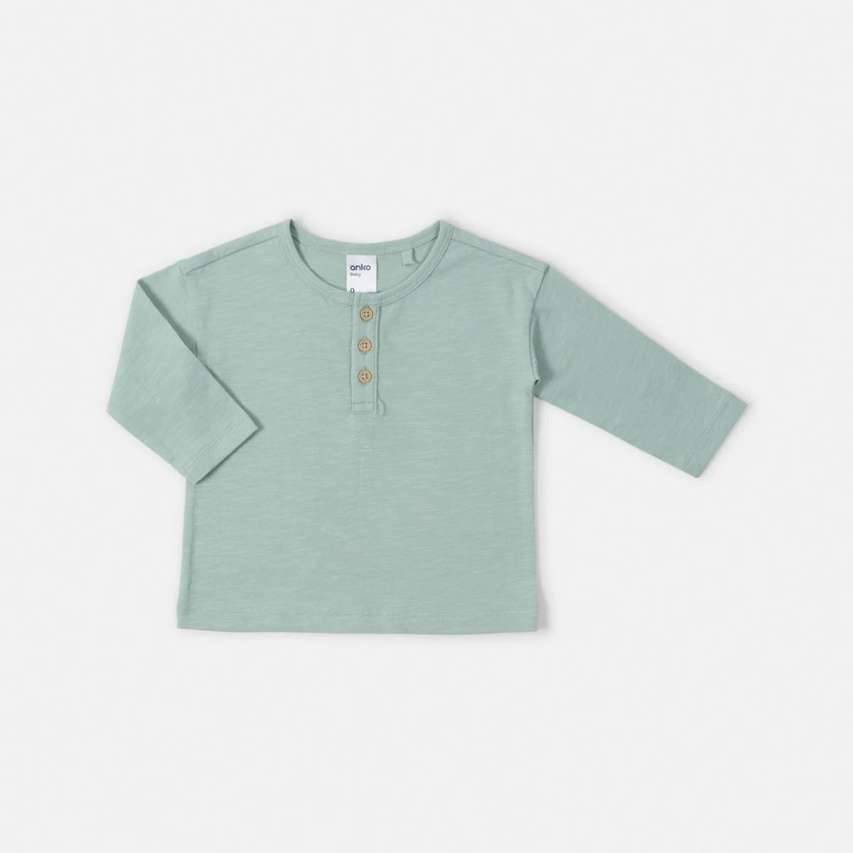 3 3 Pack Long Sleeve Pocket T-shirts Grn Pk, 3 of 8