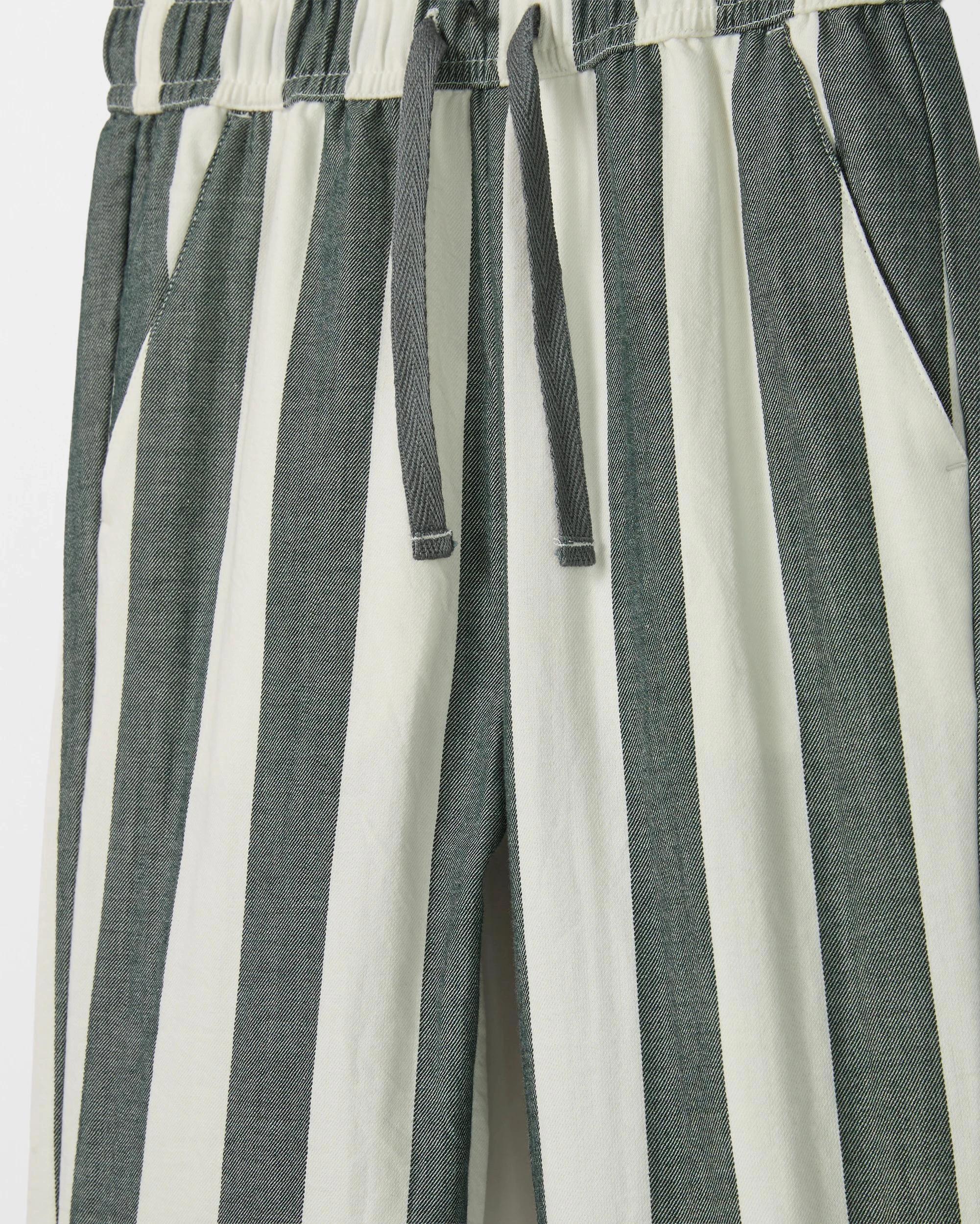 7 Target Kids Lightweight Woven Pull On Pants GREEN STRIPE, 7 of 7